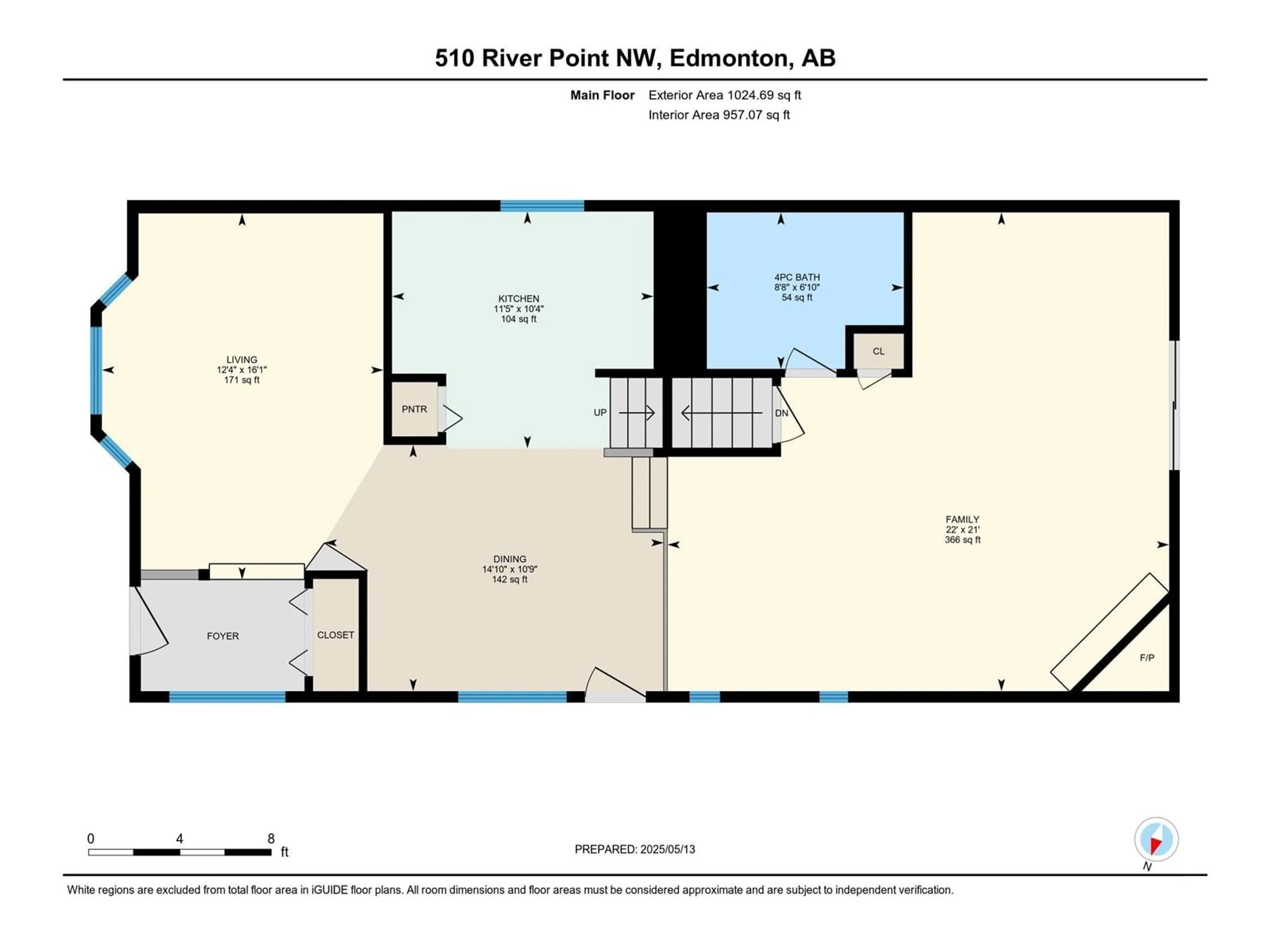Floor plan for 510 RIVER POINT PL, Edmonton Alberta T5A4Z2