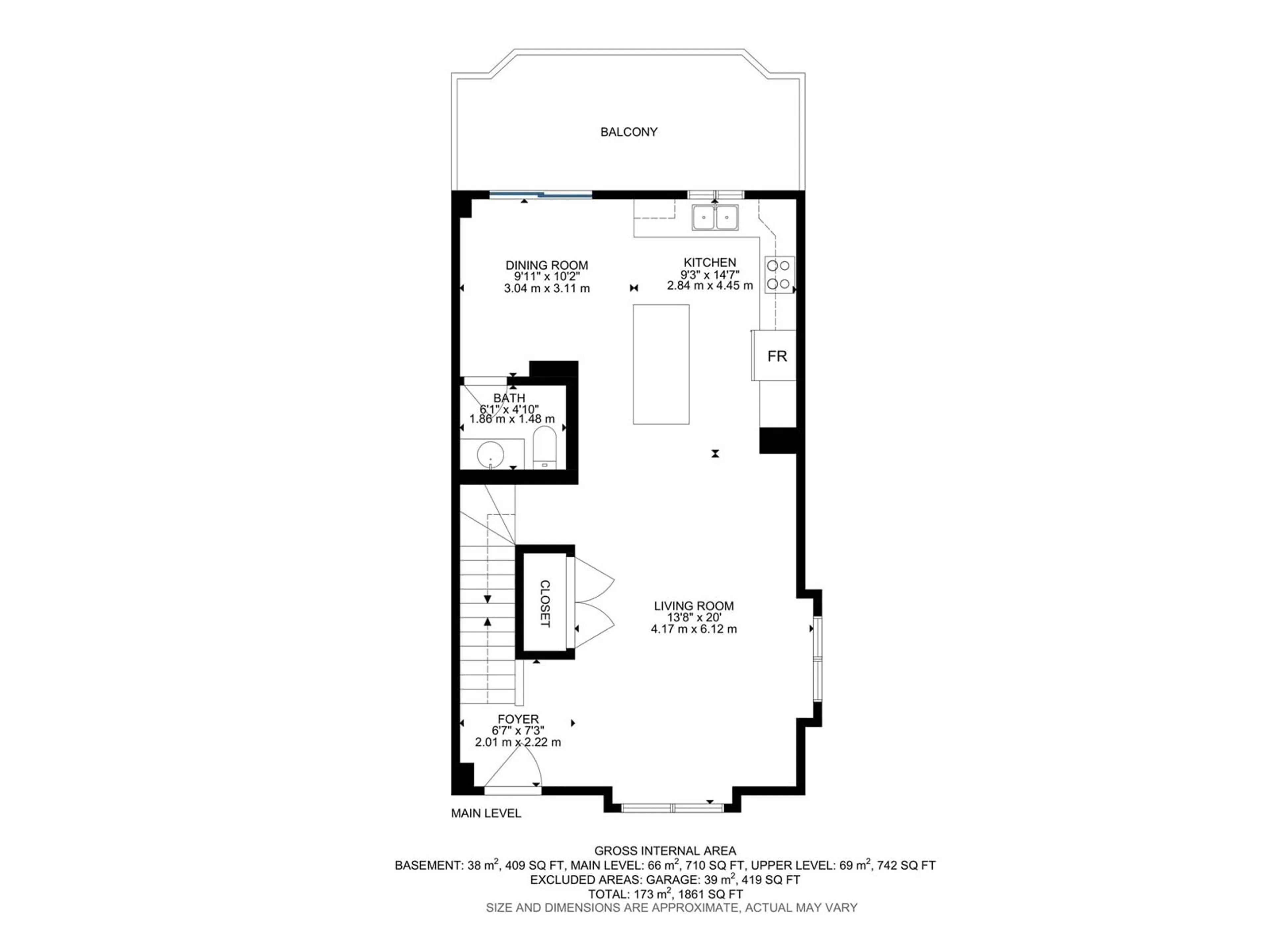 Floor plan for 13 - 1150 WINDERMERE WY, Edmonton Alberta T6W2B6