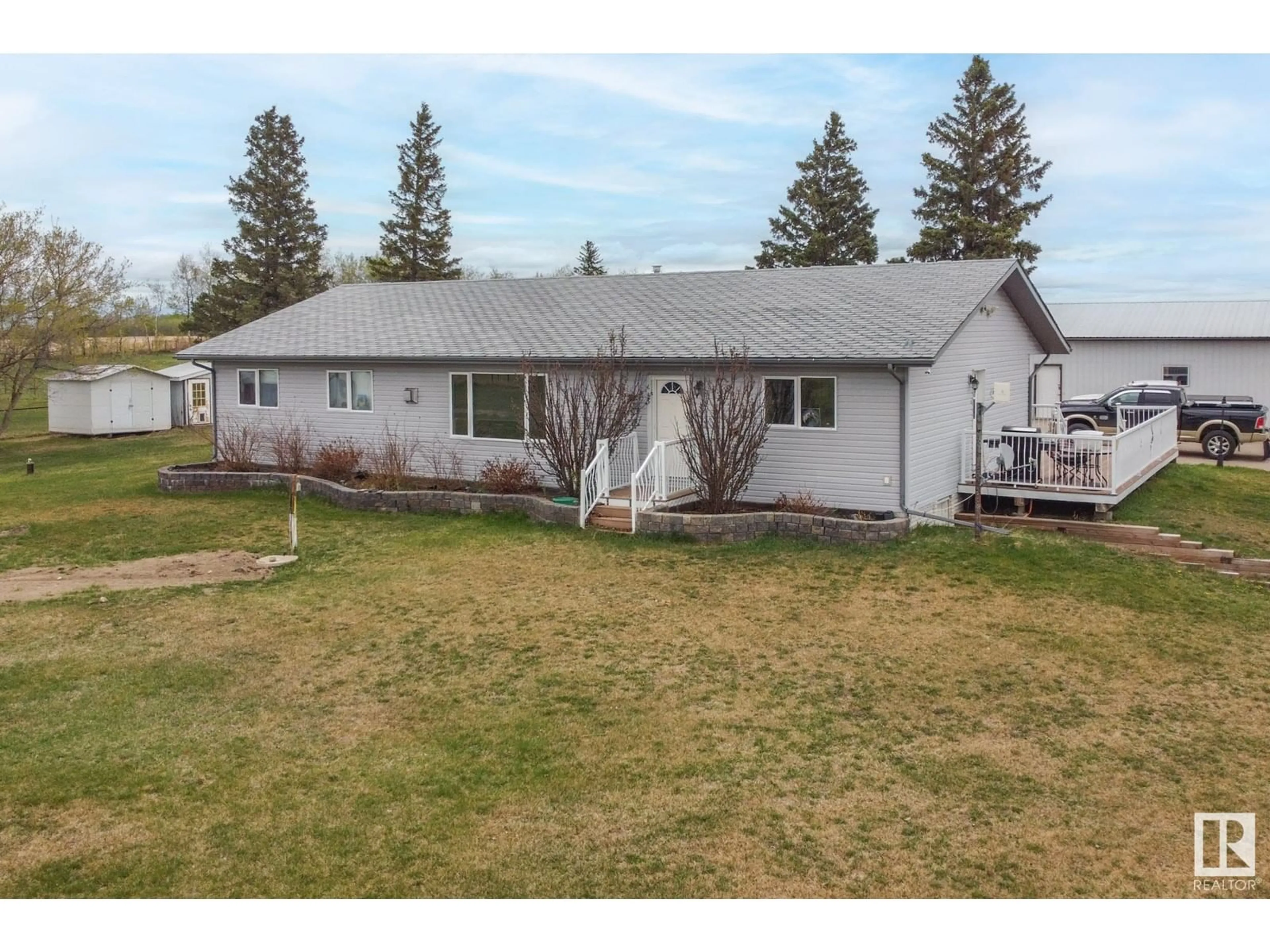 A pic from outside/outdoor area/front of a property/back of a property/a pic from drone, street for 61229 RGE RD 483, Rural Bonnyville M.D. Alberta T0A1P0
