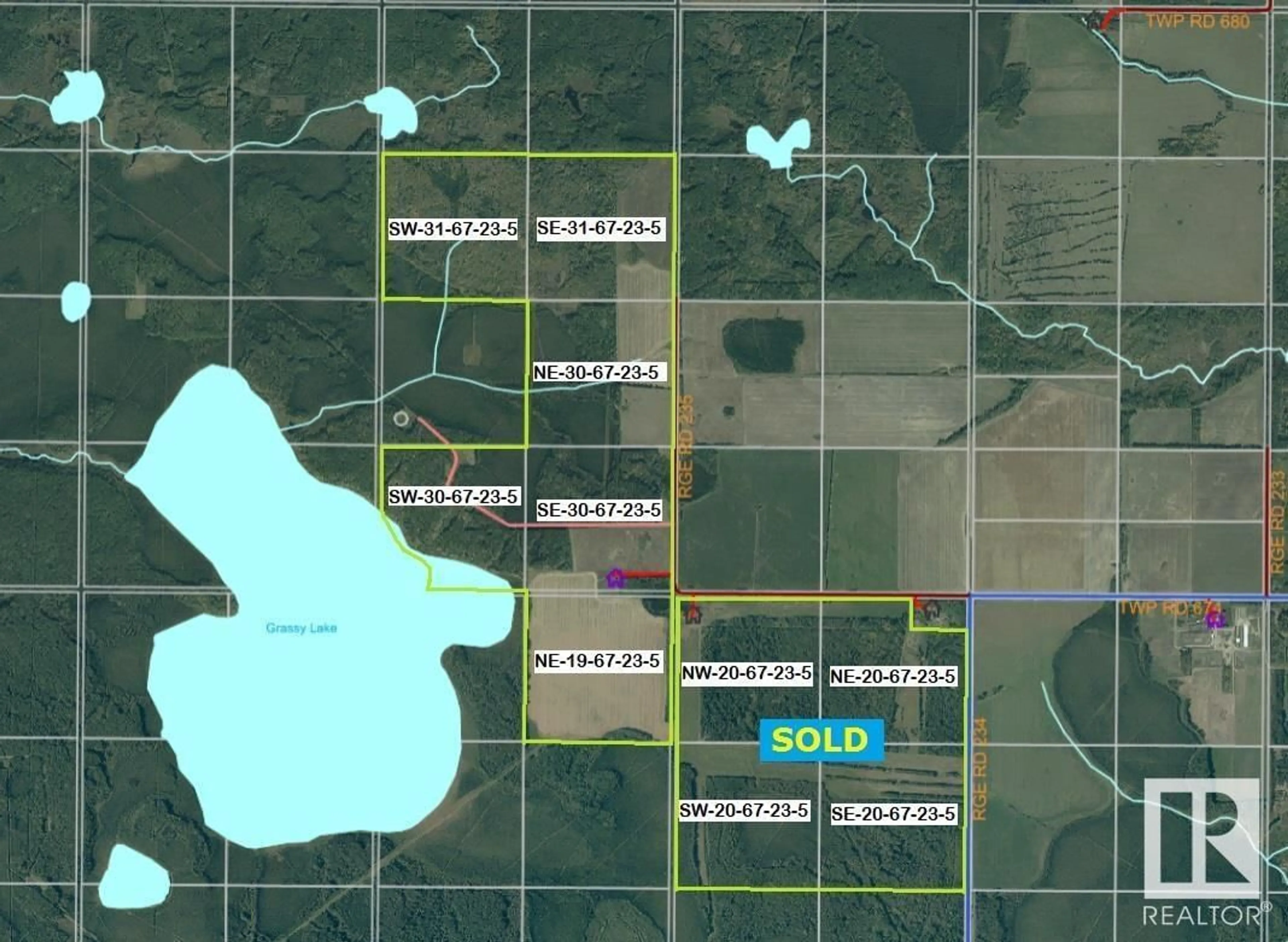 Picture of a map for 67406 RANGE ROAD 235, Rural Greenview M.D. Alberta T0H3Z0