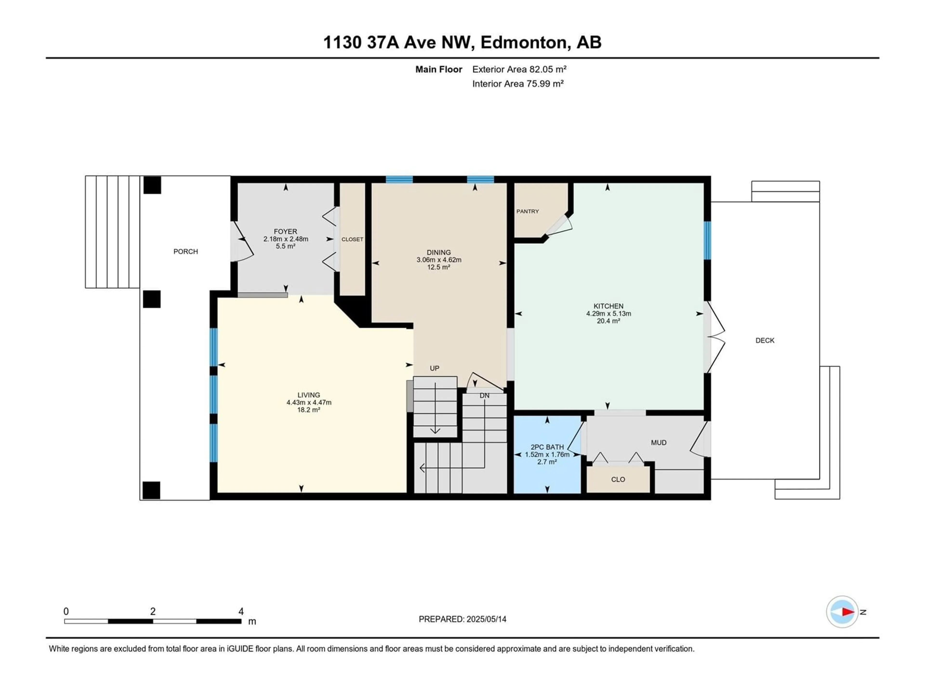 Floor plan for 1130 37A AV AV, Edmonton Alberta T6T0E7