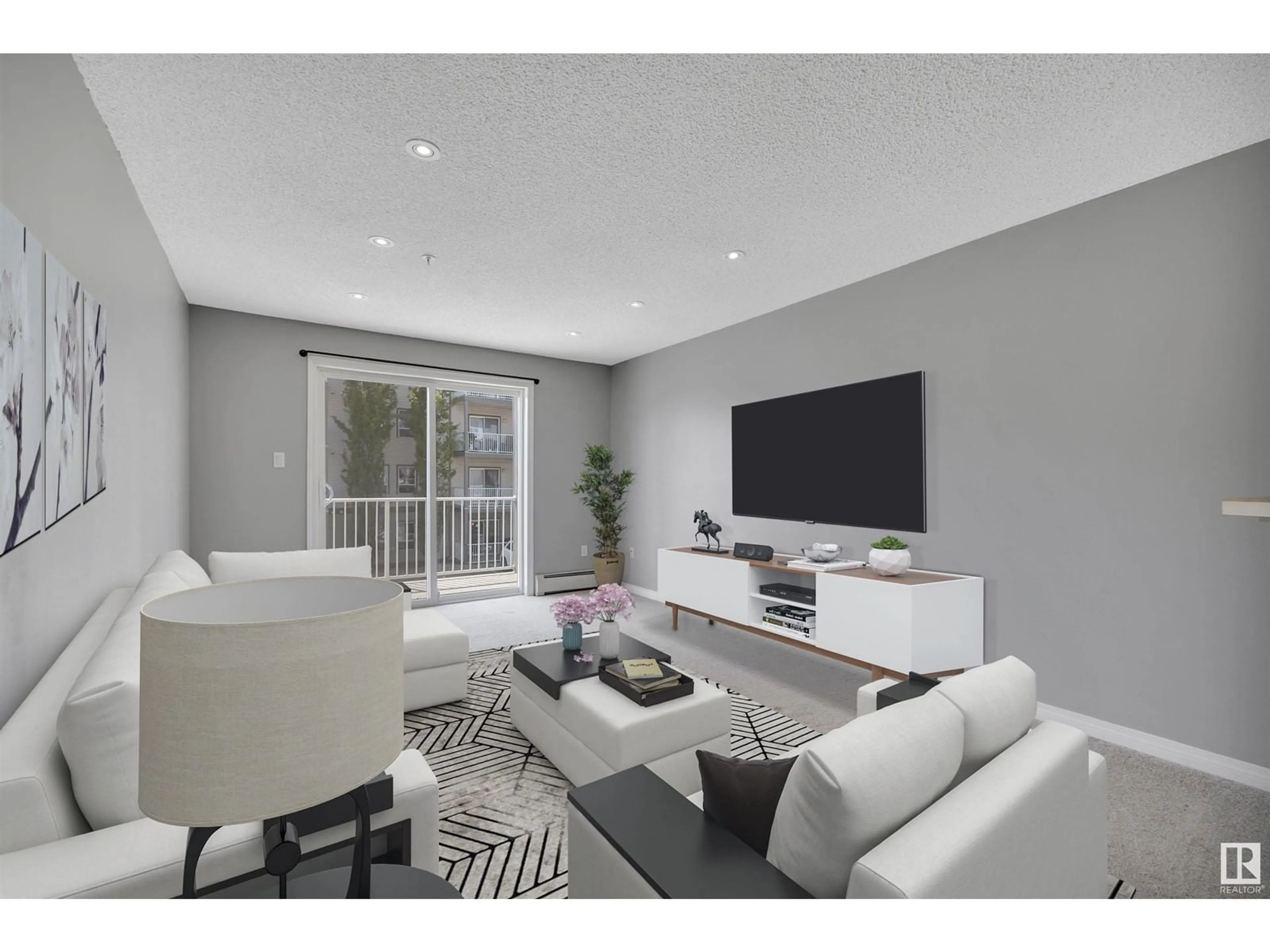 Living room with furniture, unknown for 151 - 220 EDWARDS DR, Edmonton Alberta T6X1N5