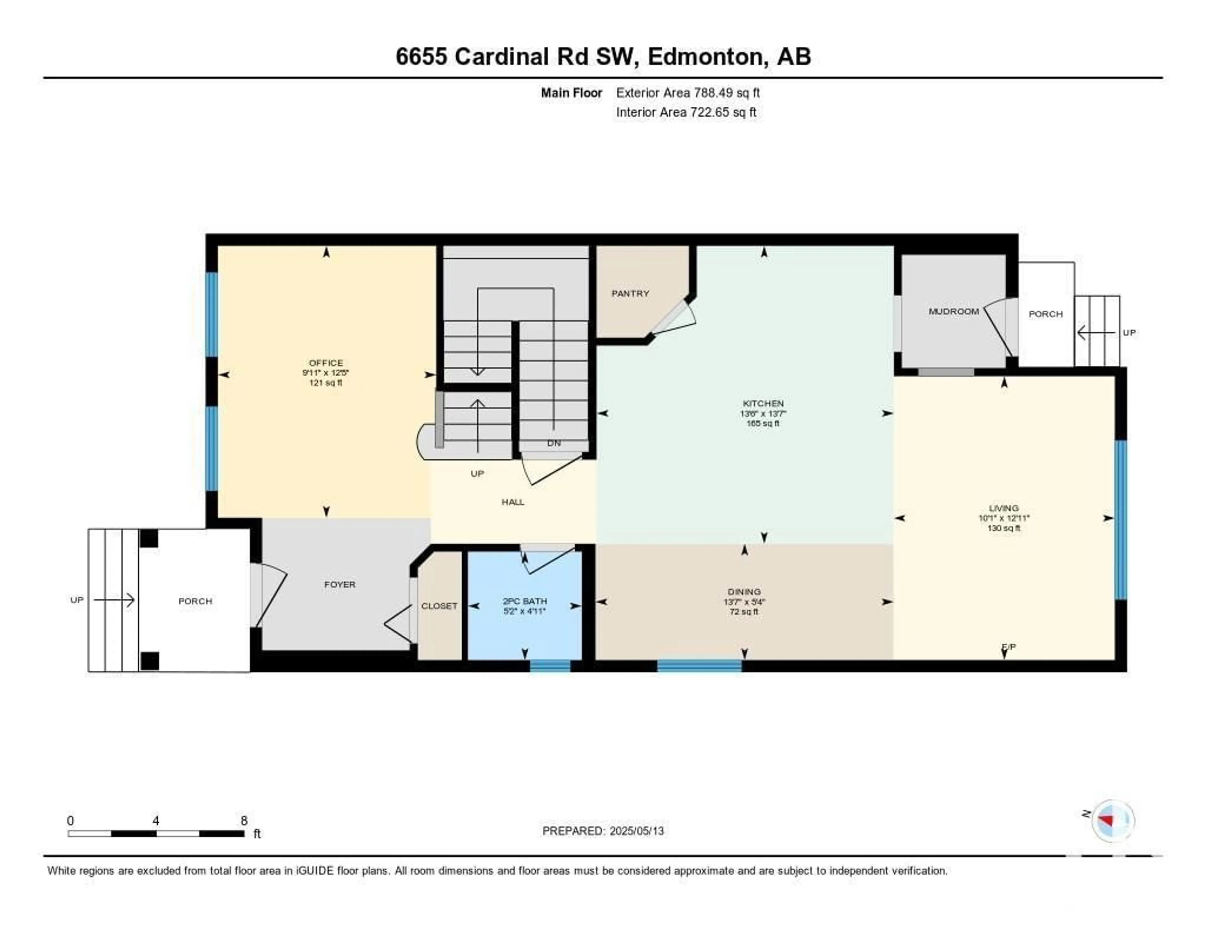 Floor plan for 6655 CARDINAL RD, Edmonton Alberta T6W1Y8