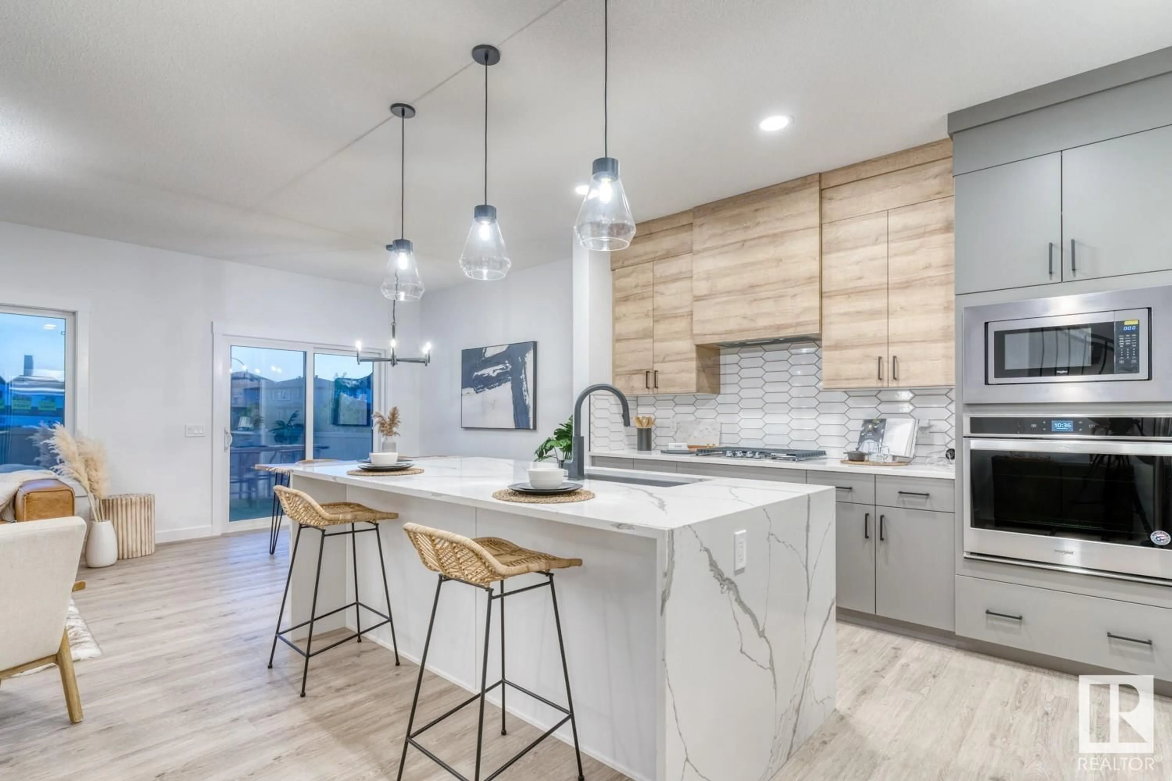 Open concept kitchen, ceramic/tile floor for SW - 2331 159 ST, Edmonton Alberta T6W5K5