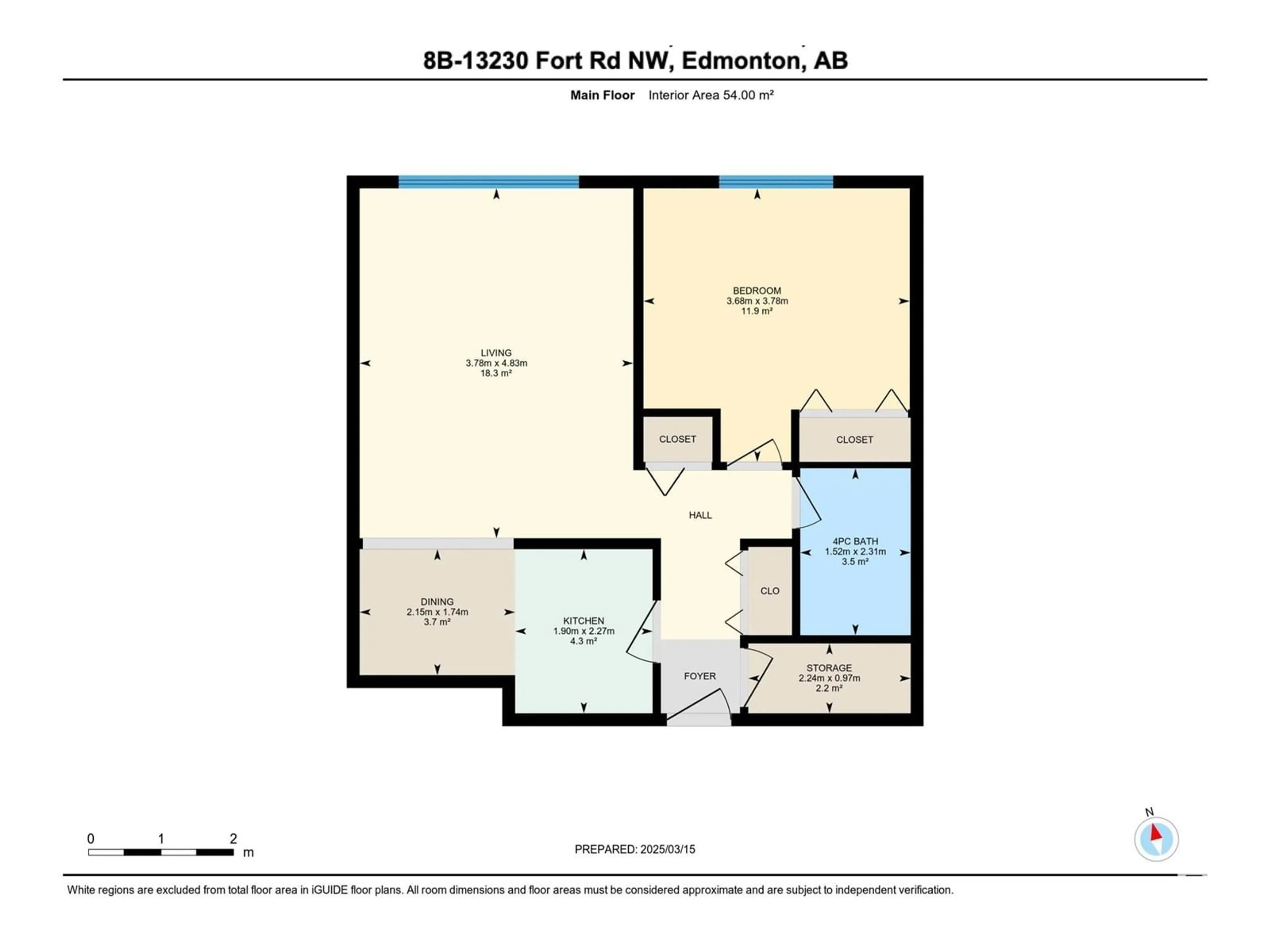 Floor plan for 8B - 13230 FORT RD, Edmonton Alberta T5A1C2