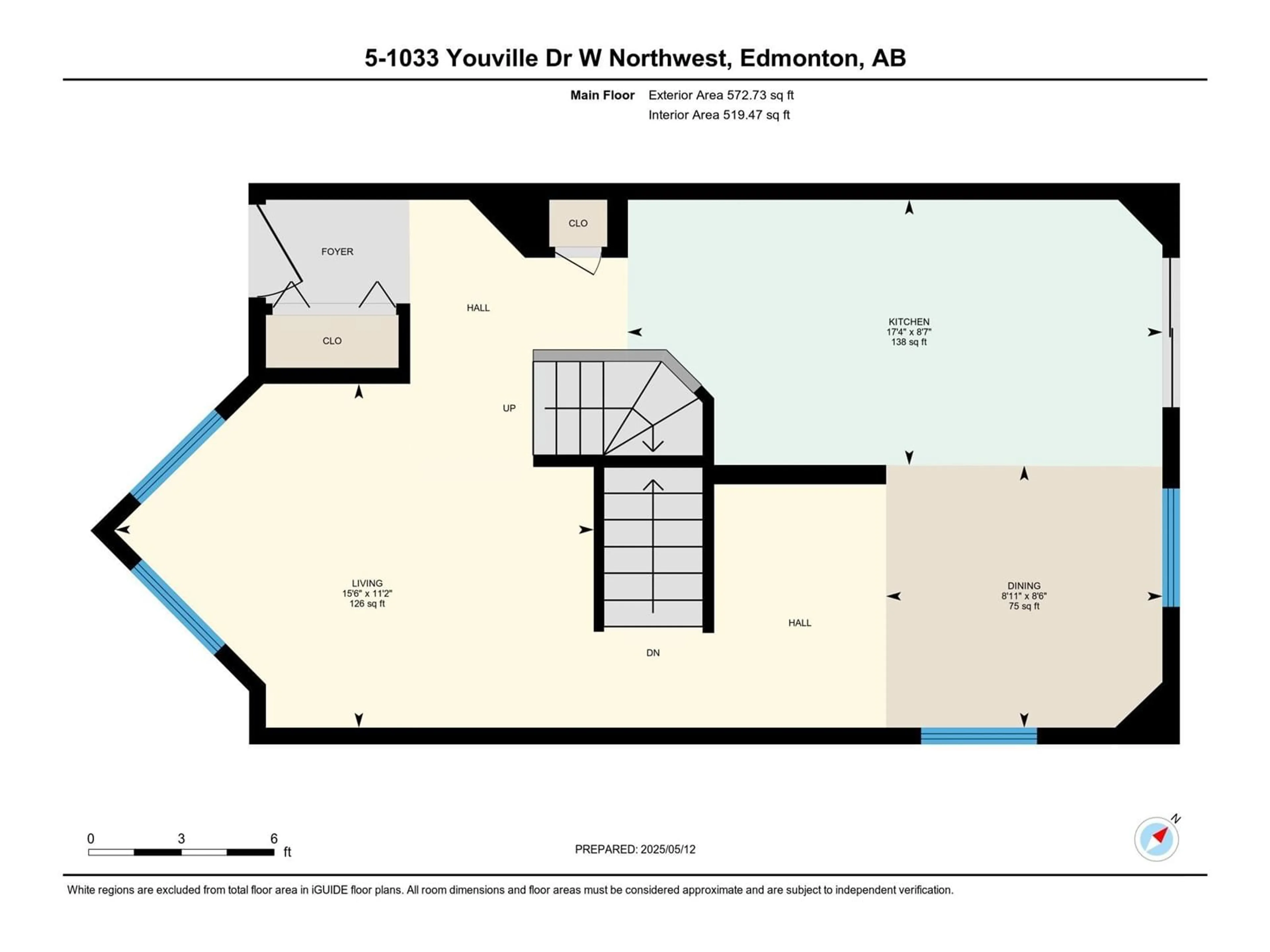 Floor plan for #5 - 1033 YOUVILLE DR, Edmonton Alberta T6L6V9