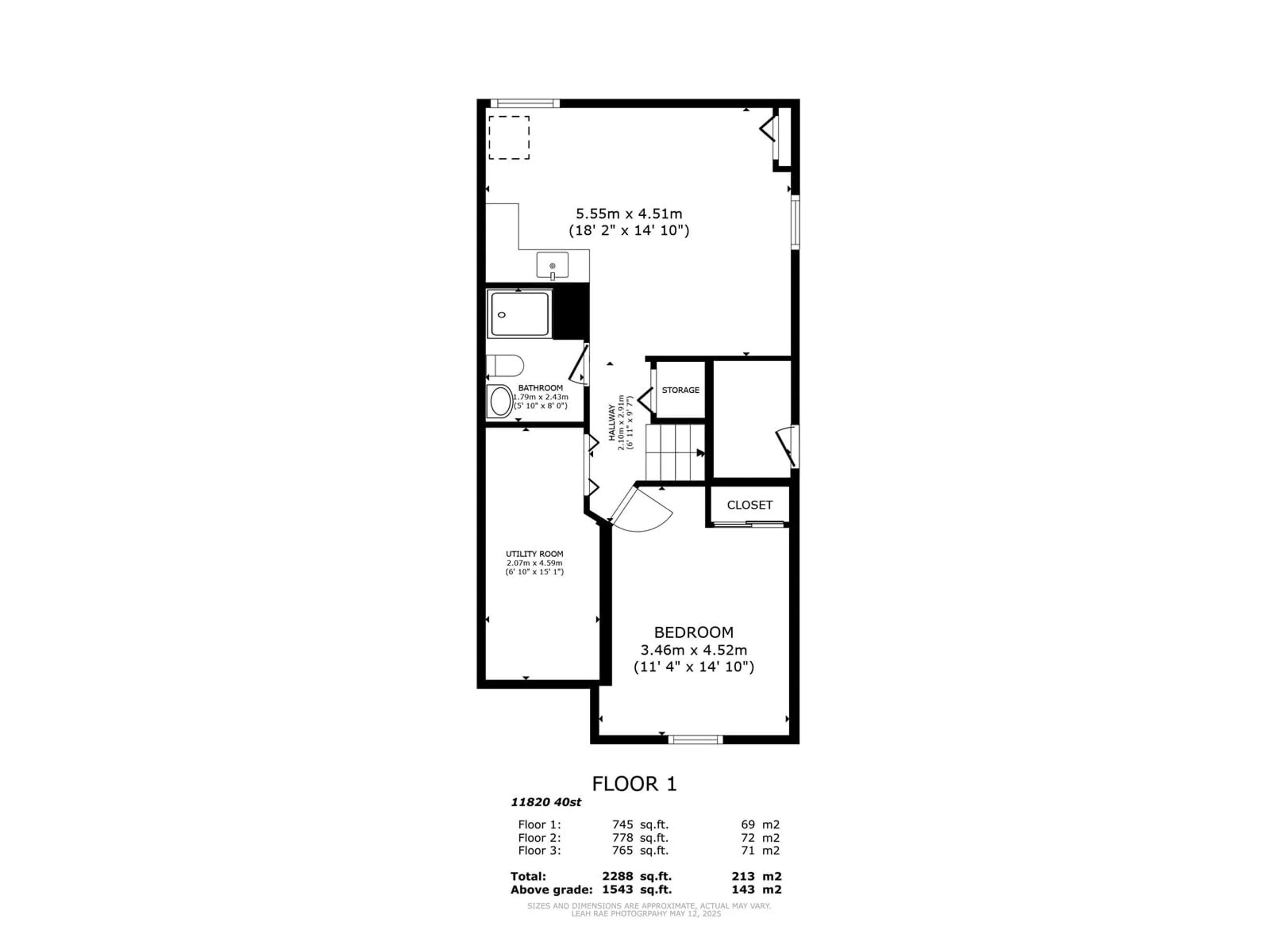 Floor plan for NW - 11820 40 ST, Edmonton Alberta T5W2K8
