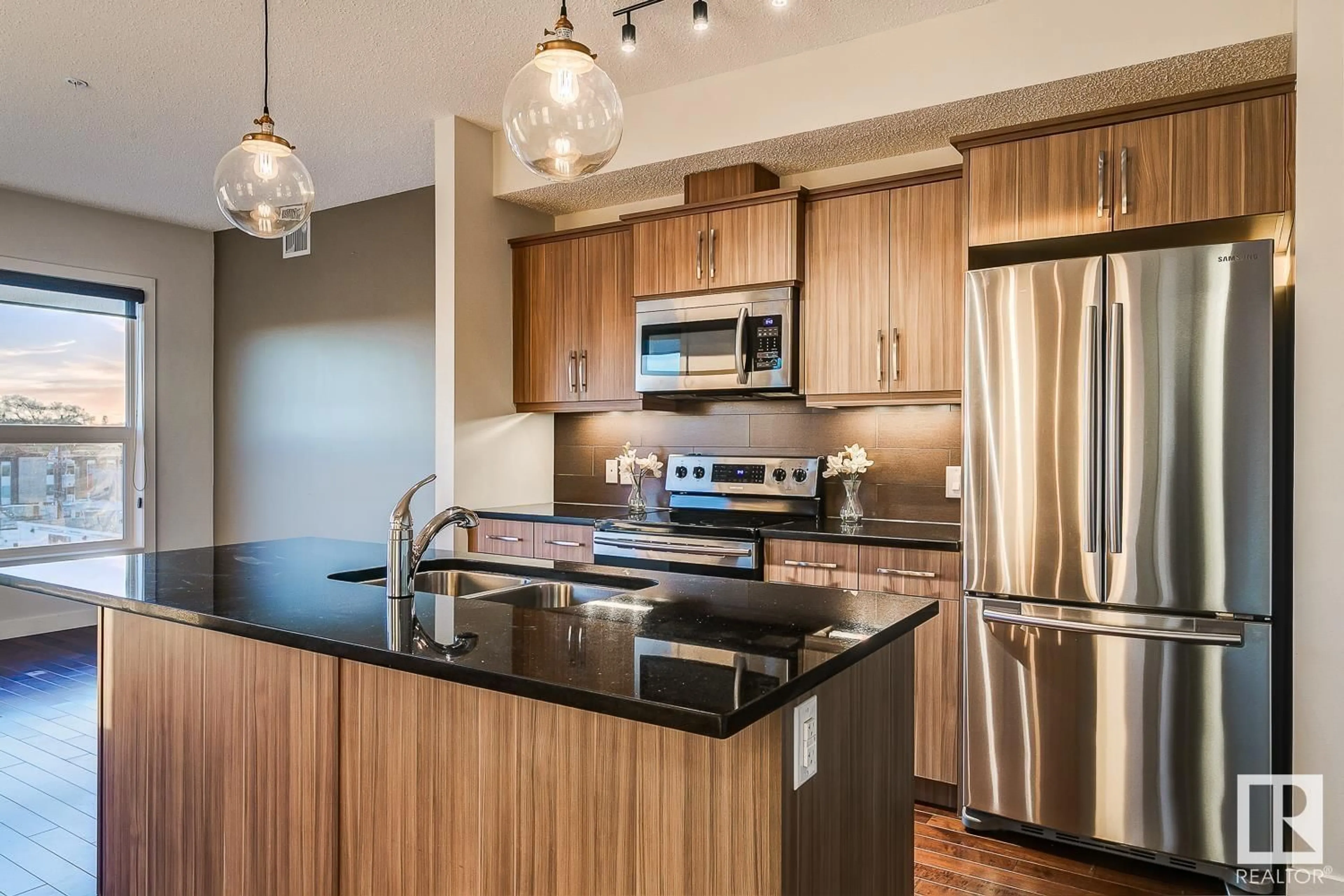 Open concept kitchen, unknown for #407 - 10523 123 ST, Edmonton Alberta T5N1N9