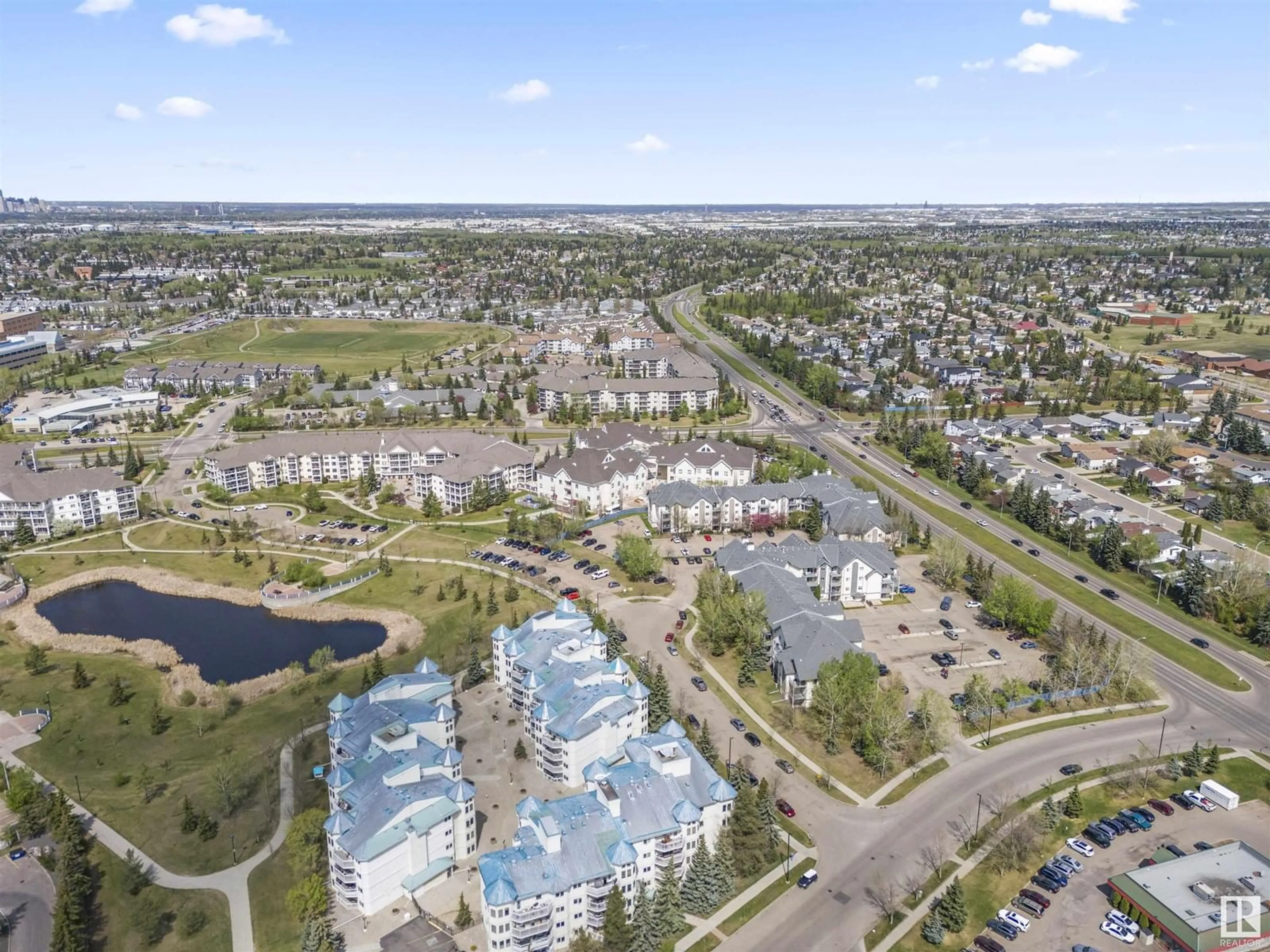 A pic from outside/outdoor area/front of a property/back of a property/a pic from drone, water/lake/river/ocean view for 129 - 2520 50 ST, Edmonton Alberta T6L7A8