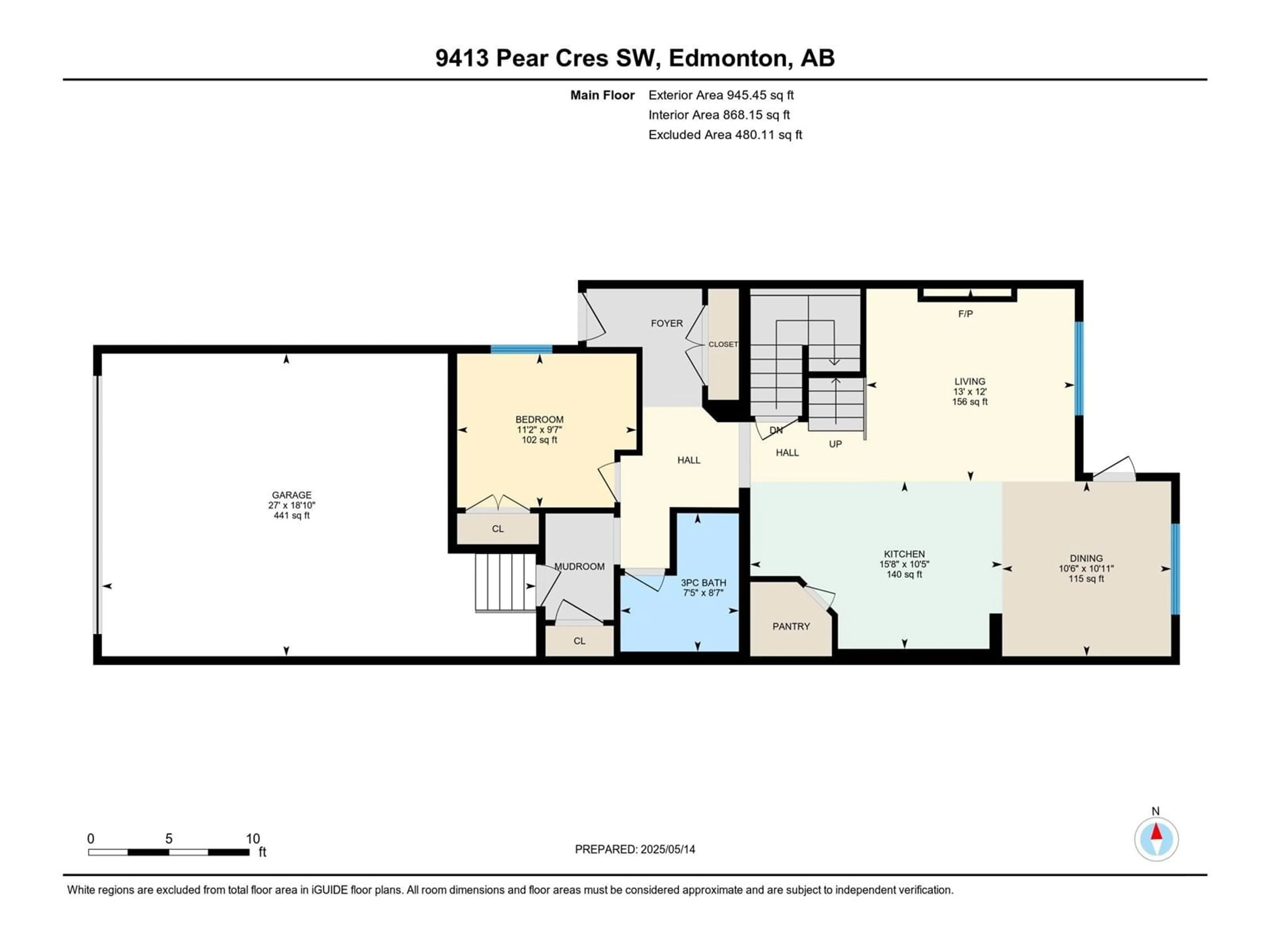 Floor plan for 9413 PEAR CR, Edmonton Alberta T6X2Z4