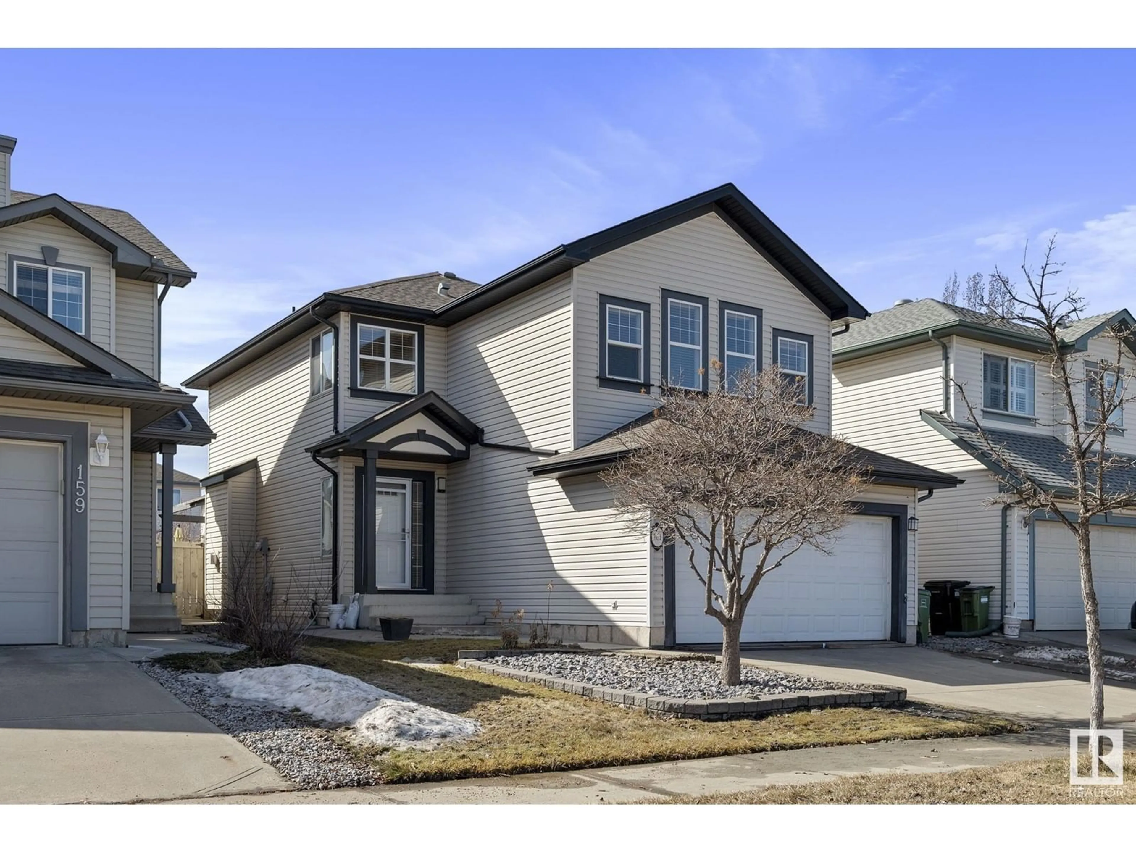 Home with vinyl exterior material, street for 161 EASTON RD, Edmonton Alberta T6X1C2