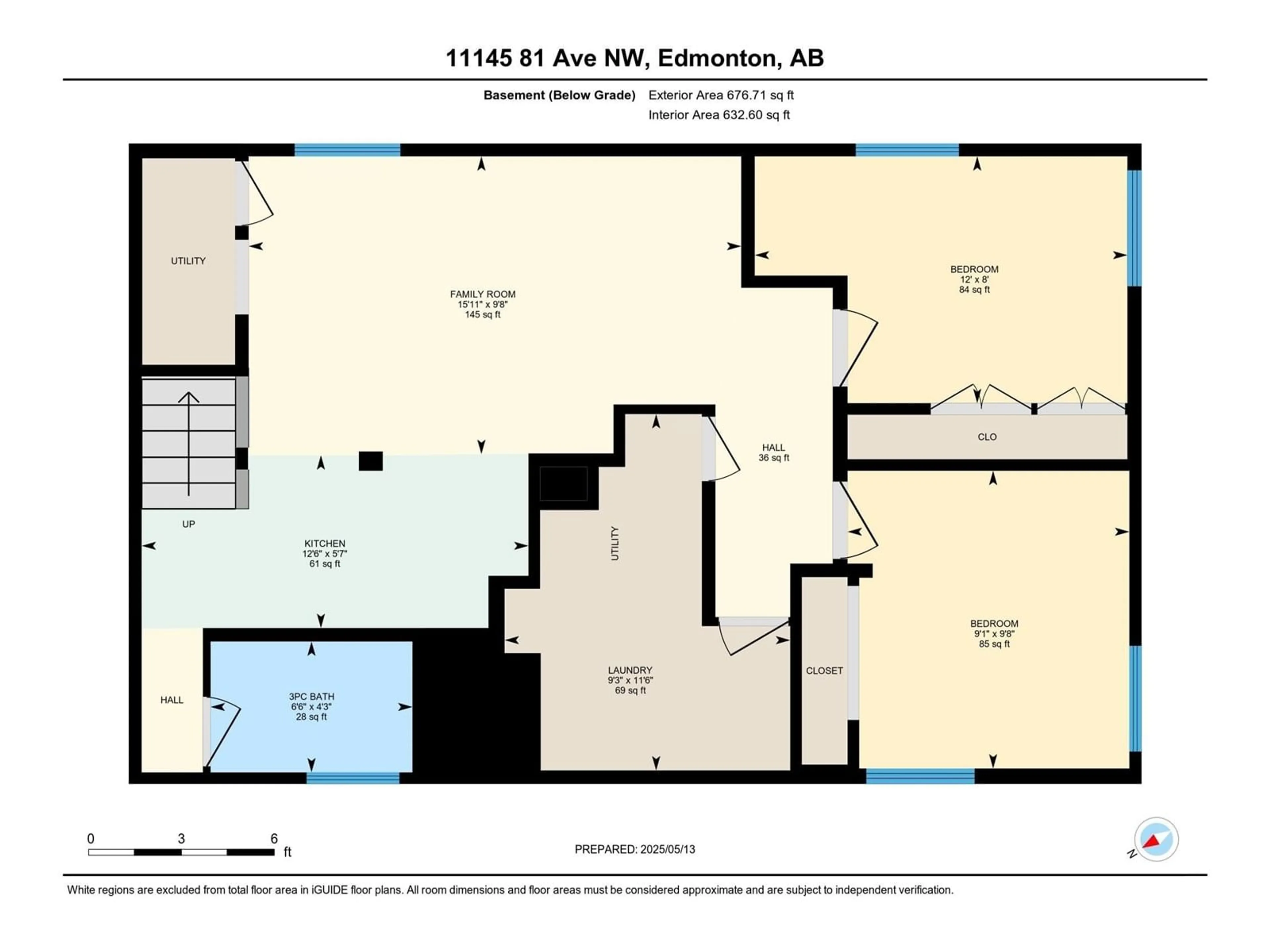 Floor plan for 11145 81 AV, Edmonton Alberta T6G0S6
