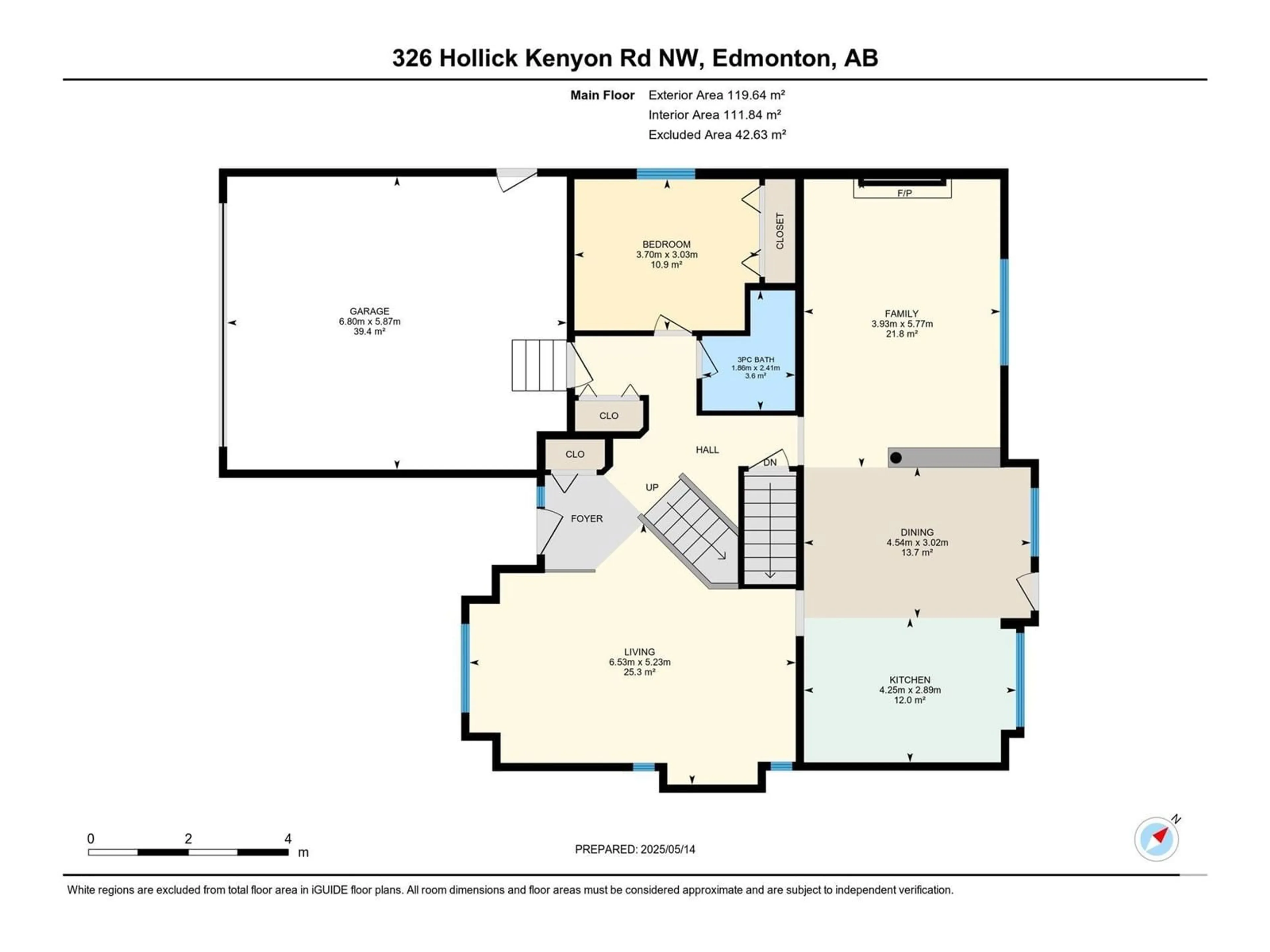 Floor plan for 326 HOLLICK-KENYON RD, Edmonton Alberta T5Y2T4