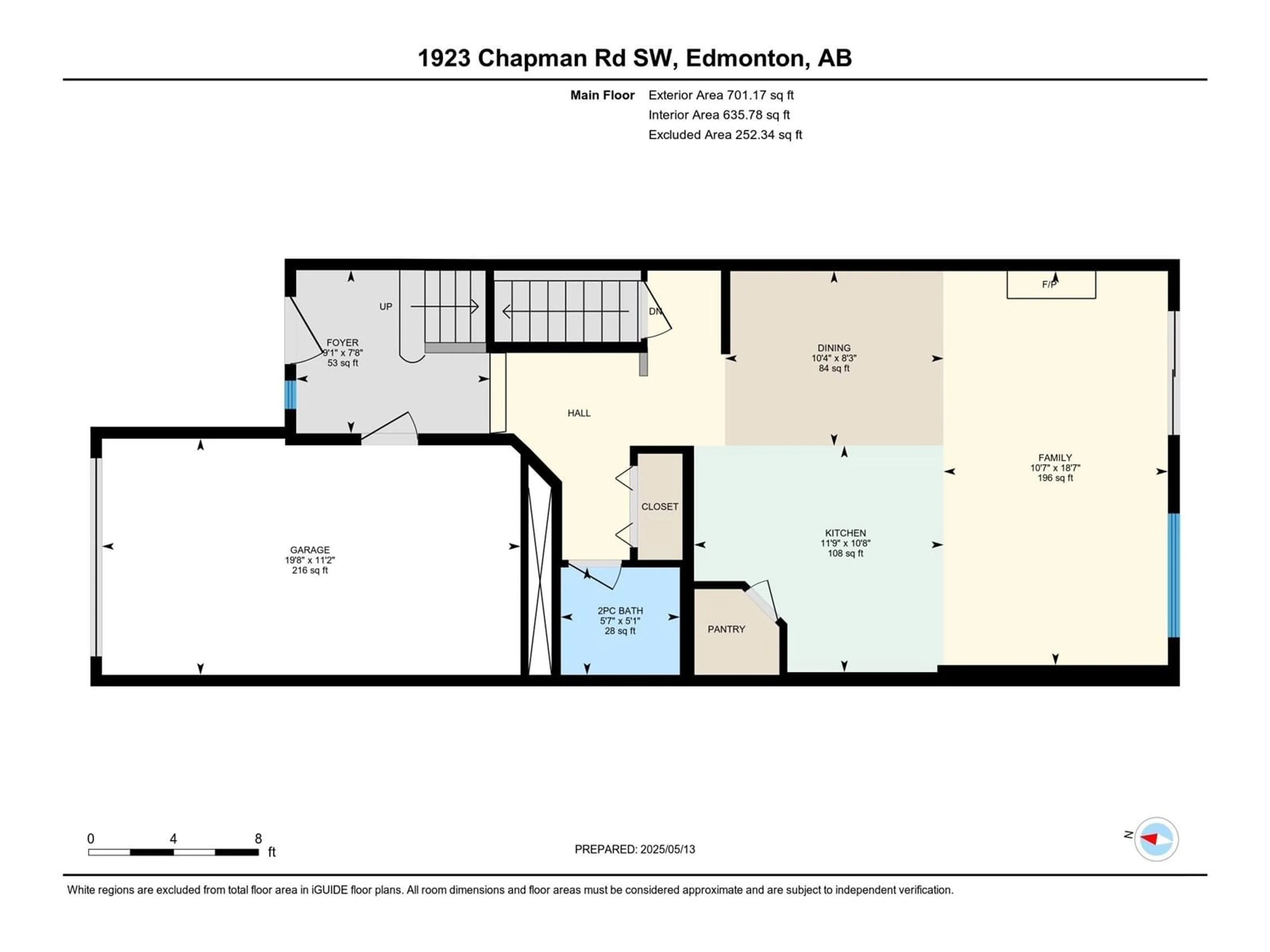 Floor plan for 1923 CHAPMAN RD, Edmonton Alberta T6W0Y7