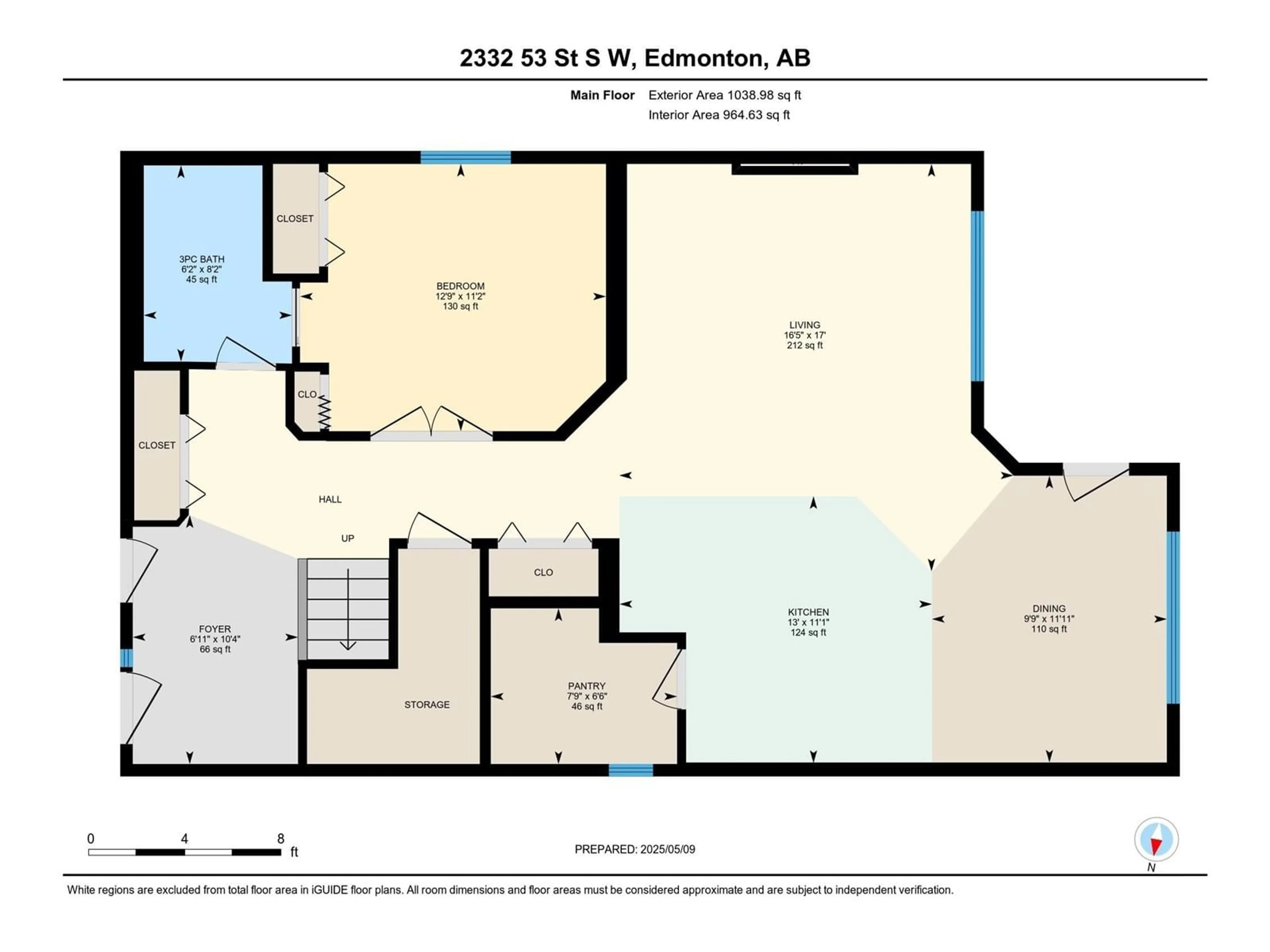 Floor plan for 2332 53 ST, Edmonton Alberta T6X2X3