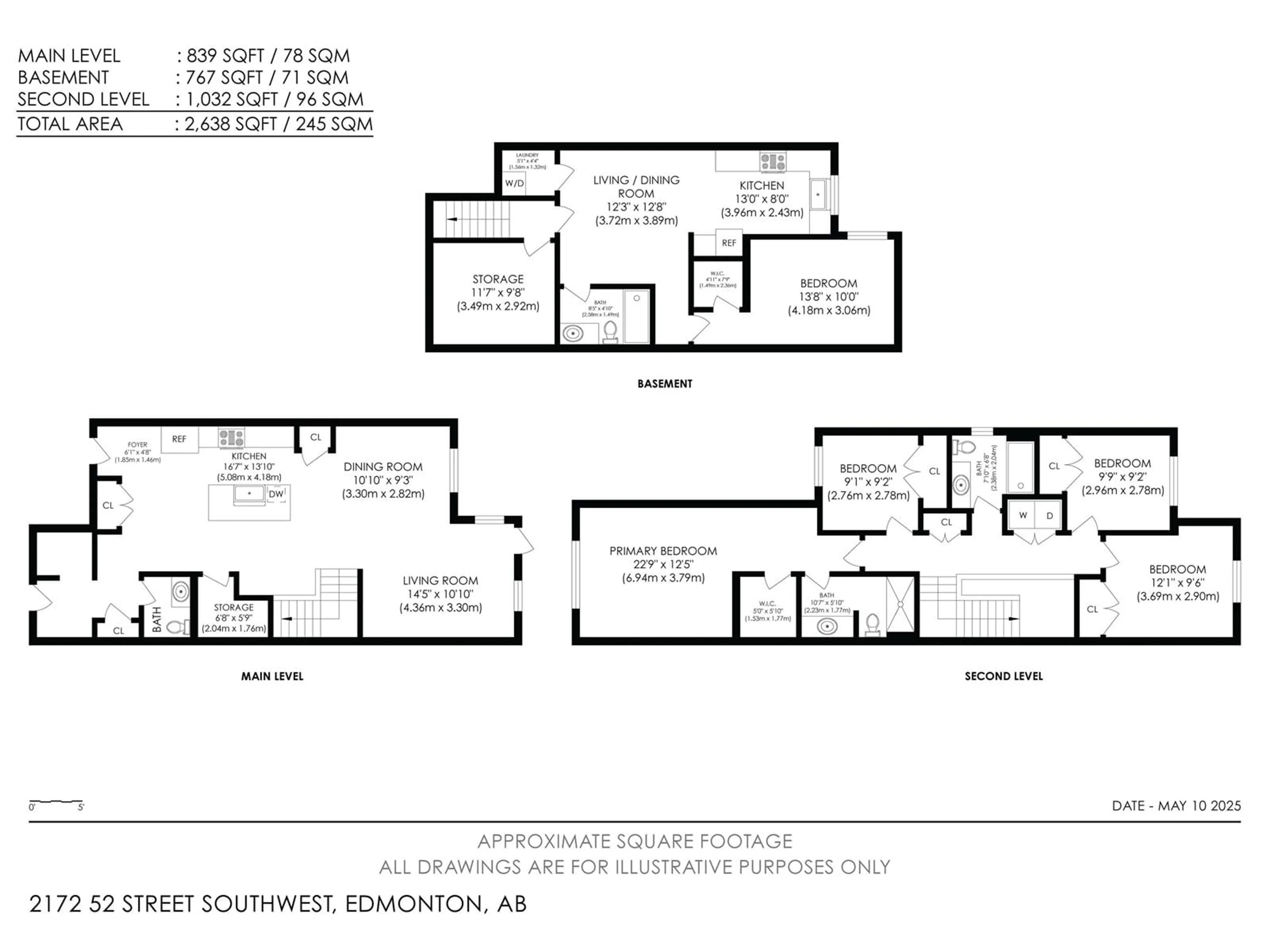 Floor plan for 2172 52 ST, Edmonton Alberta T6X1Z7