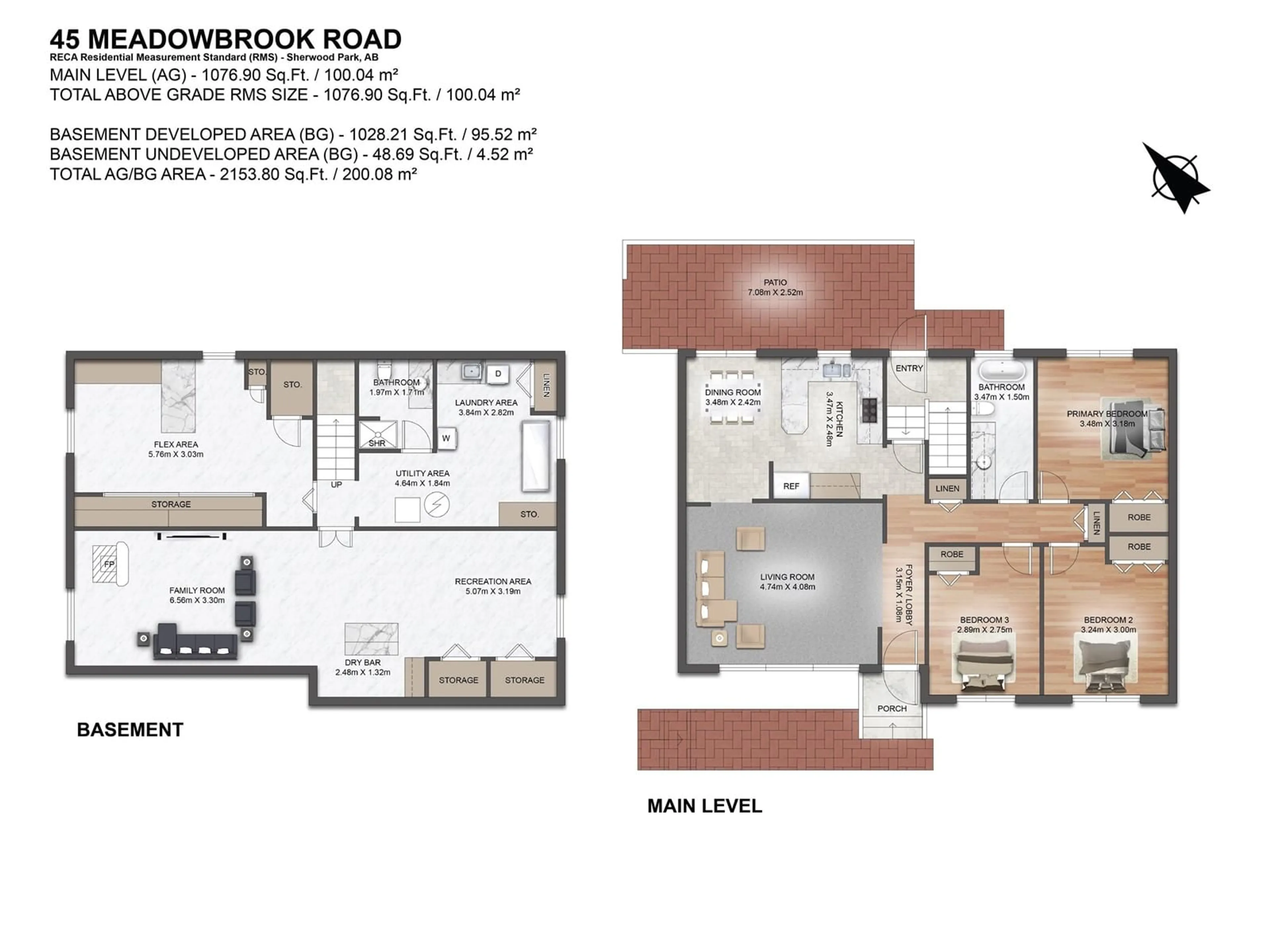Floor plan for 45 MEADOWBROOK RD, Sherwood Park Alberta T8A0P2