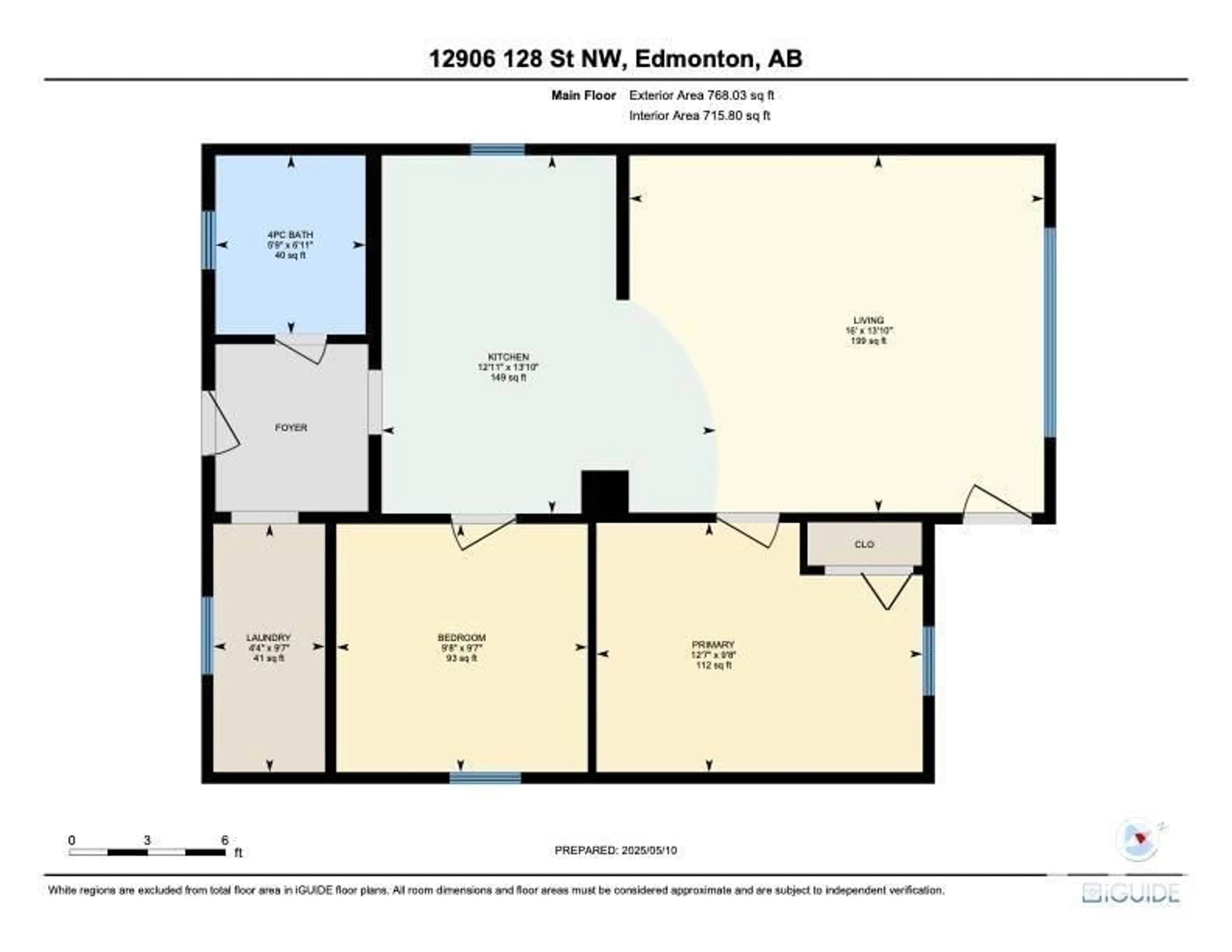 Floor plan for 12906 128 ST, Edmonton Alberta T5L1E5