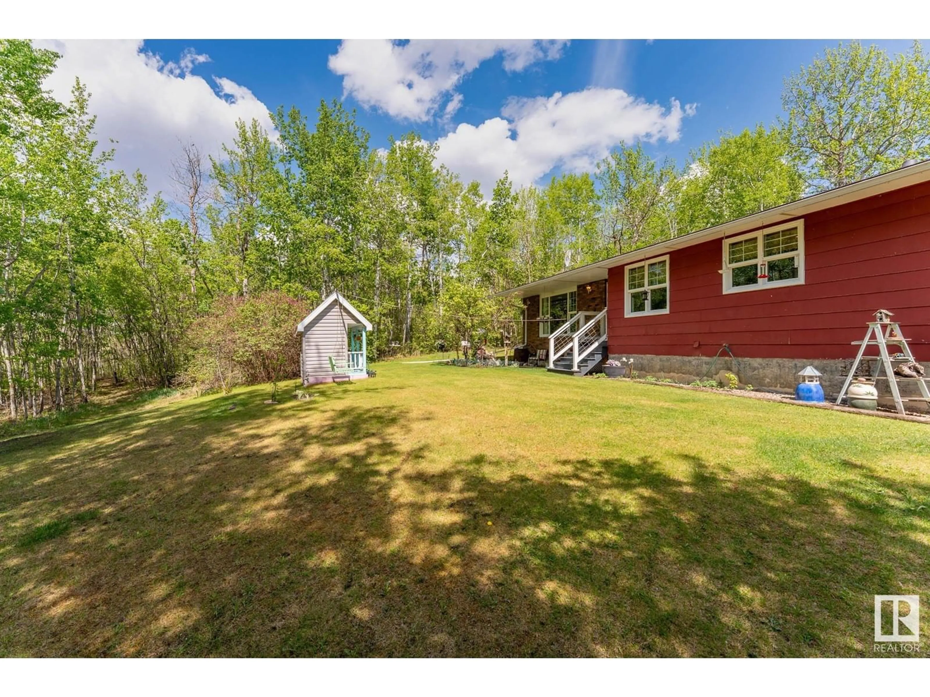 A pic from outside/outdoor area/front of a property/back of a property/a pic from drone, water/lake/river/ocean view for 54259 RGE ROAD 210, Rural Strathcona County Alberta T8L3Z1