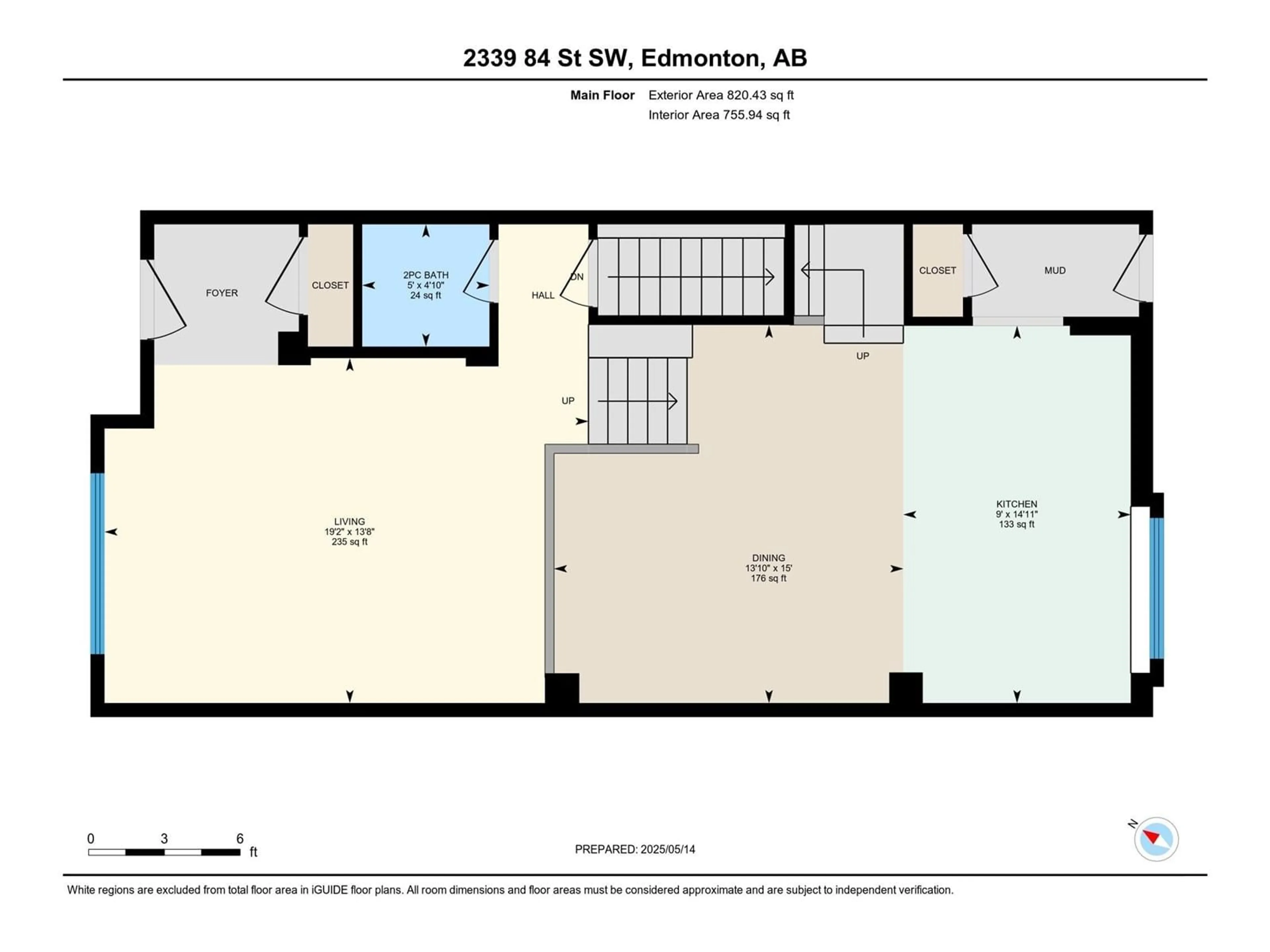Floor plan for 2339 84 ST, Edmonton Alberta T6X2G1