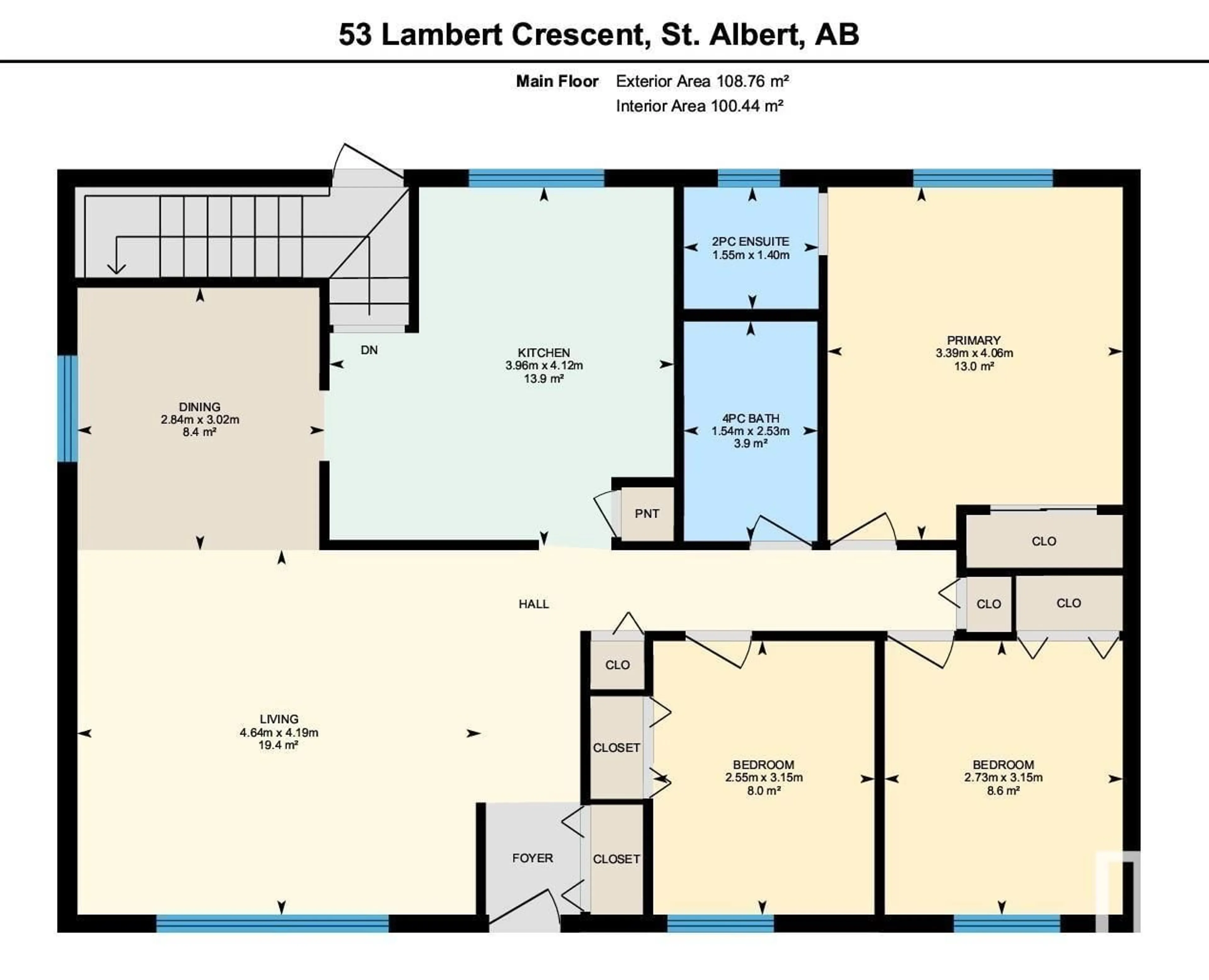 Floor plan for 53 LAMBERT CR, St. Albert Alberta T8N1M3