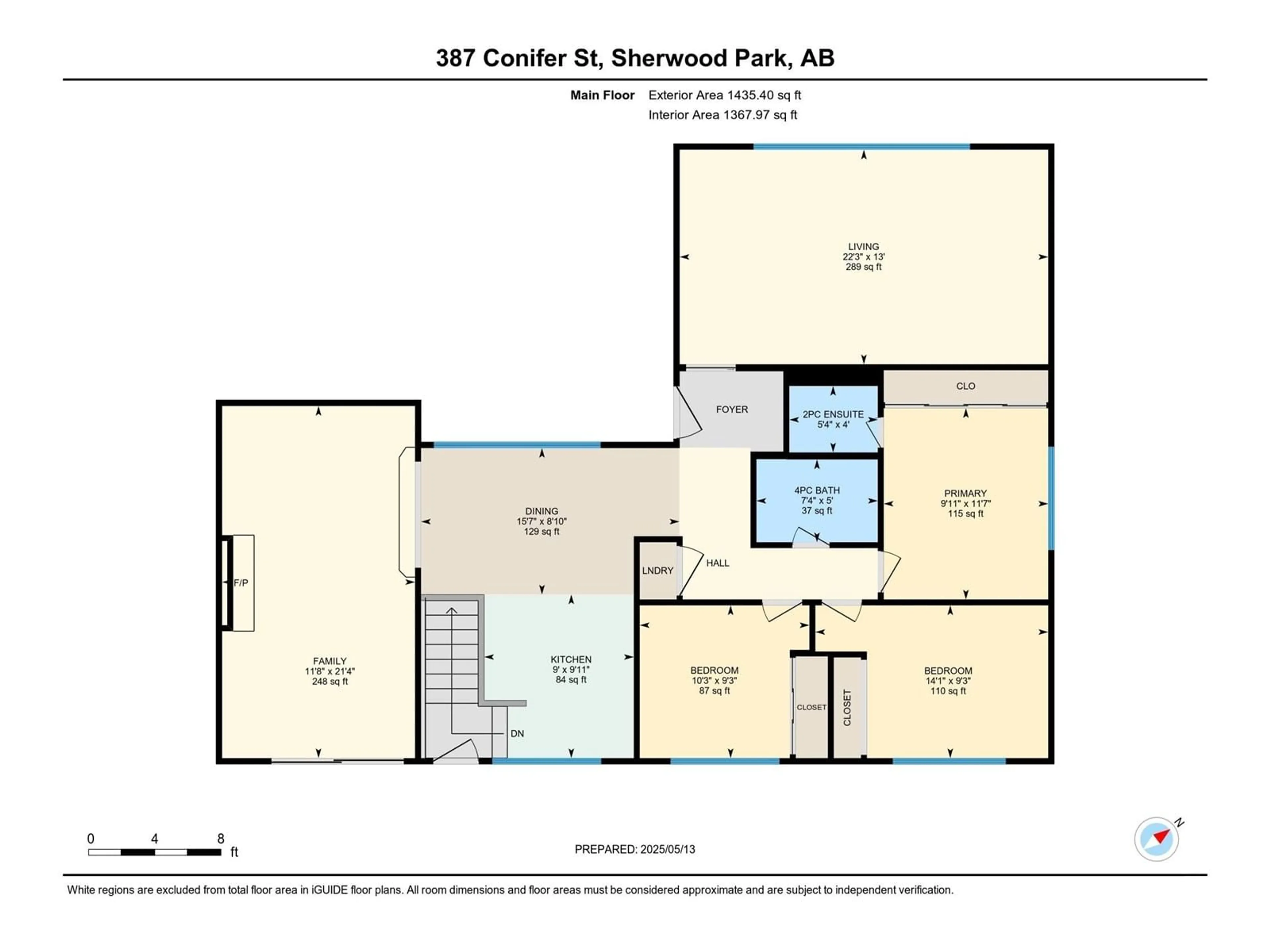 Floor plan for 387 CONIFER ST, Sherwood Park Alberta T8A1M7