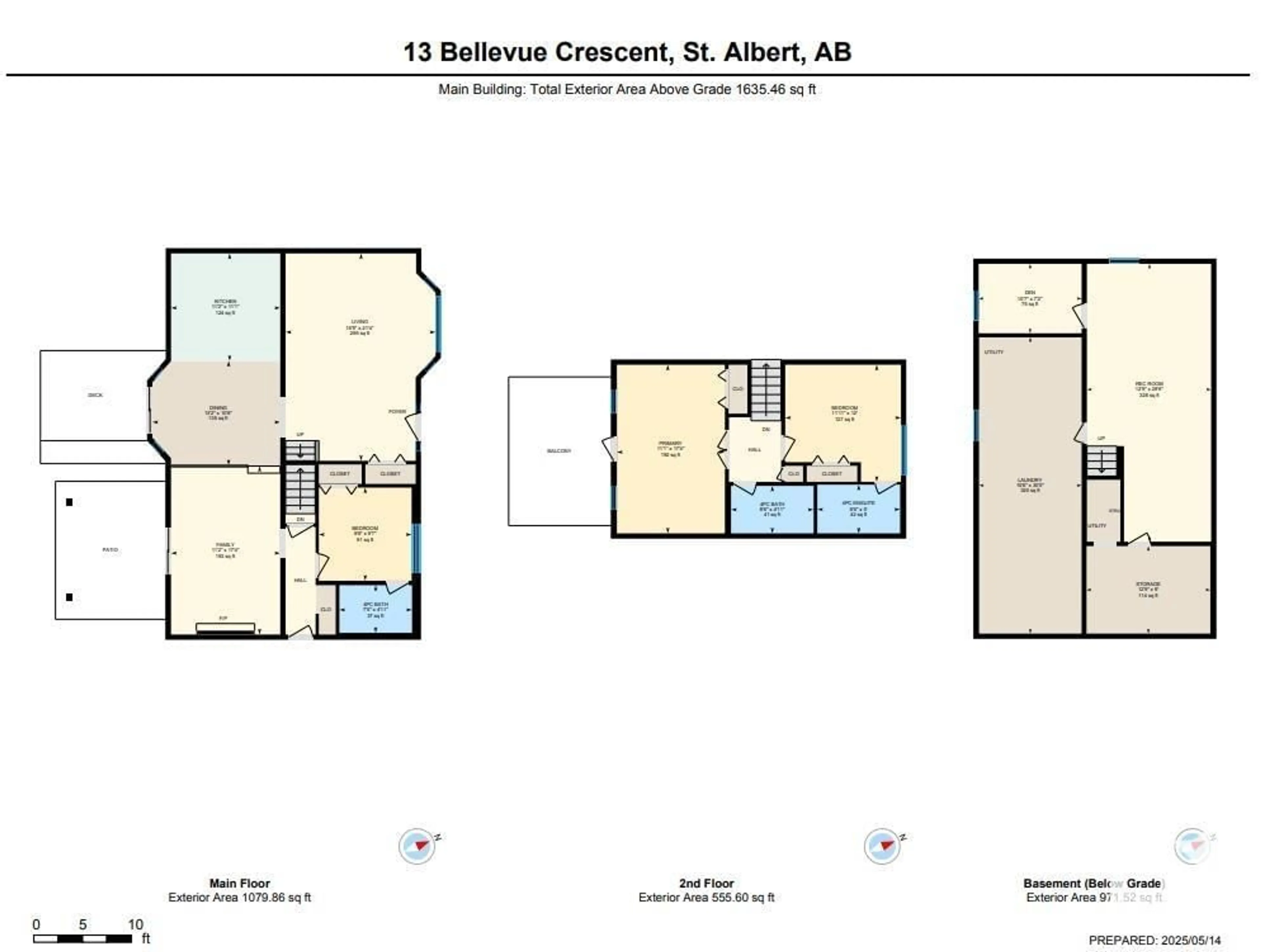 Floor plan for 13 BELLEVUE CR, St. Albert Alberta T8N0A5