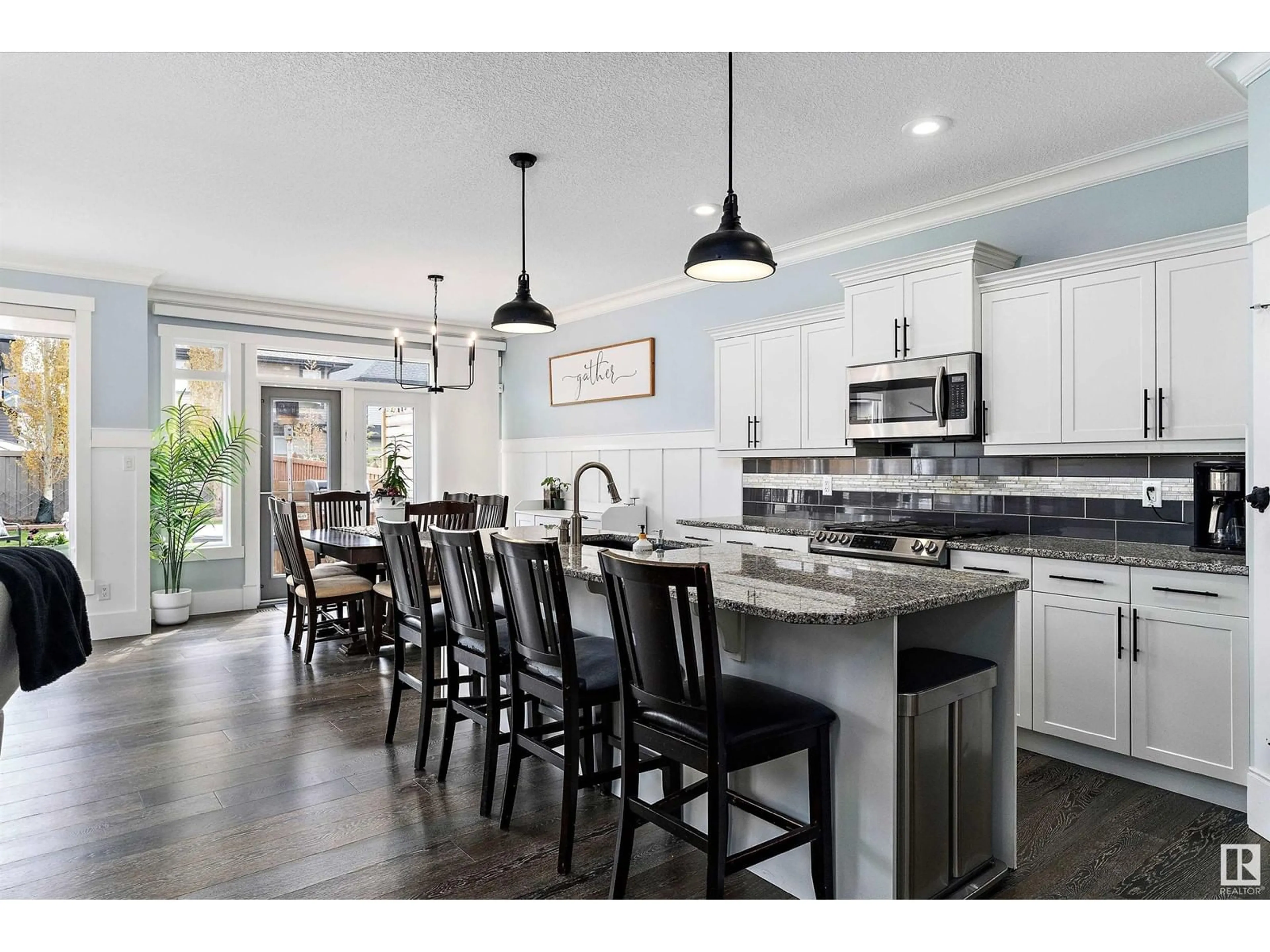 Open concept kitchen, ceramic/tile floor for 3237 ALLAN WY, Edmonton Alberta T6W2K3