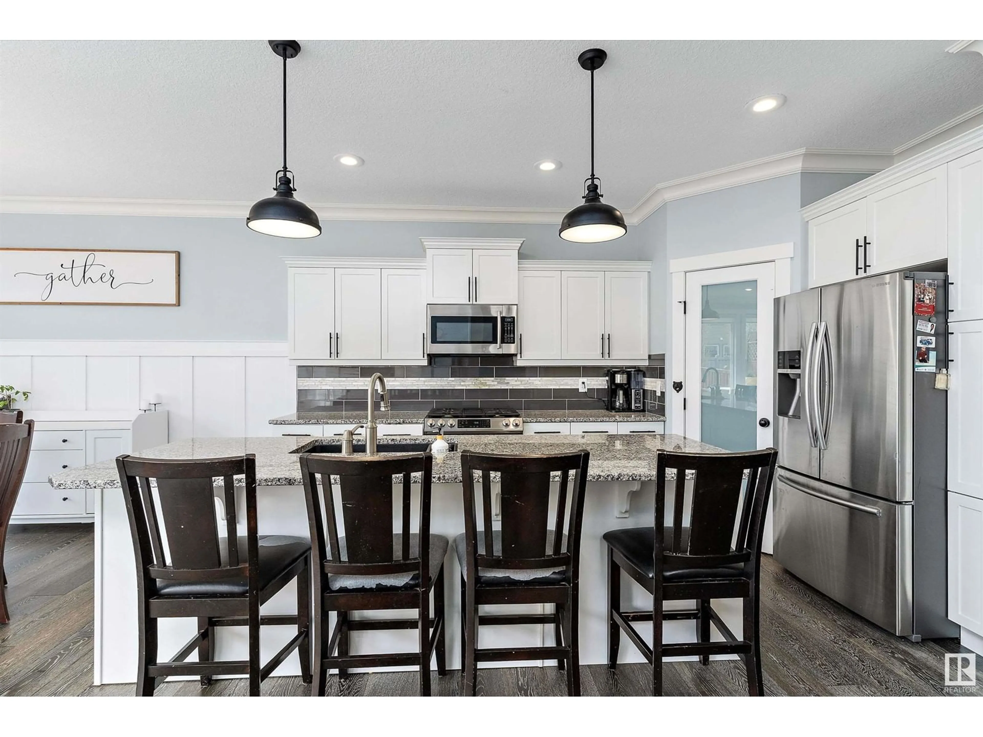 Open concept kitchen, ceramic/tile floor for 3237 ALLAN WY, Edmonton Alberta T6W2K3