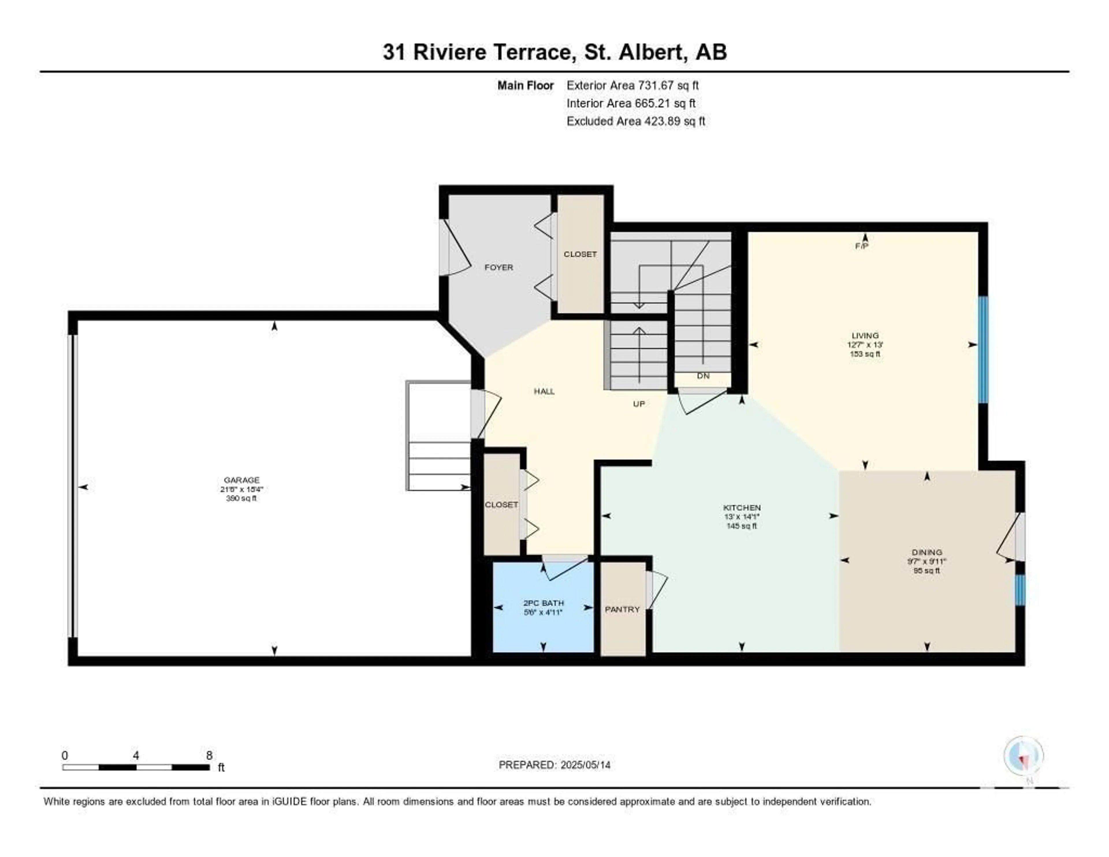 Floor plan for 31 RIVIERE TC, St. Albert Alberta T8N7N9