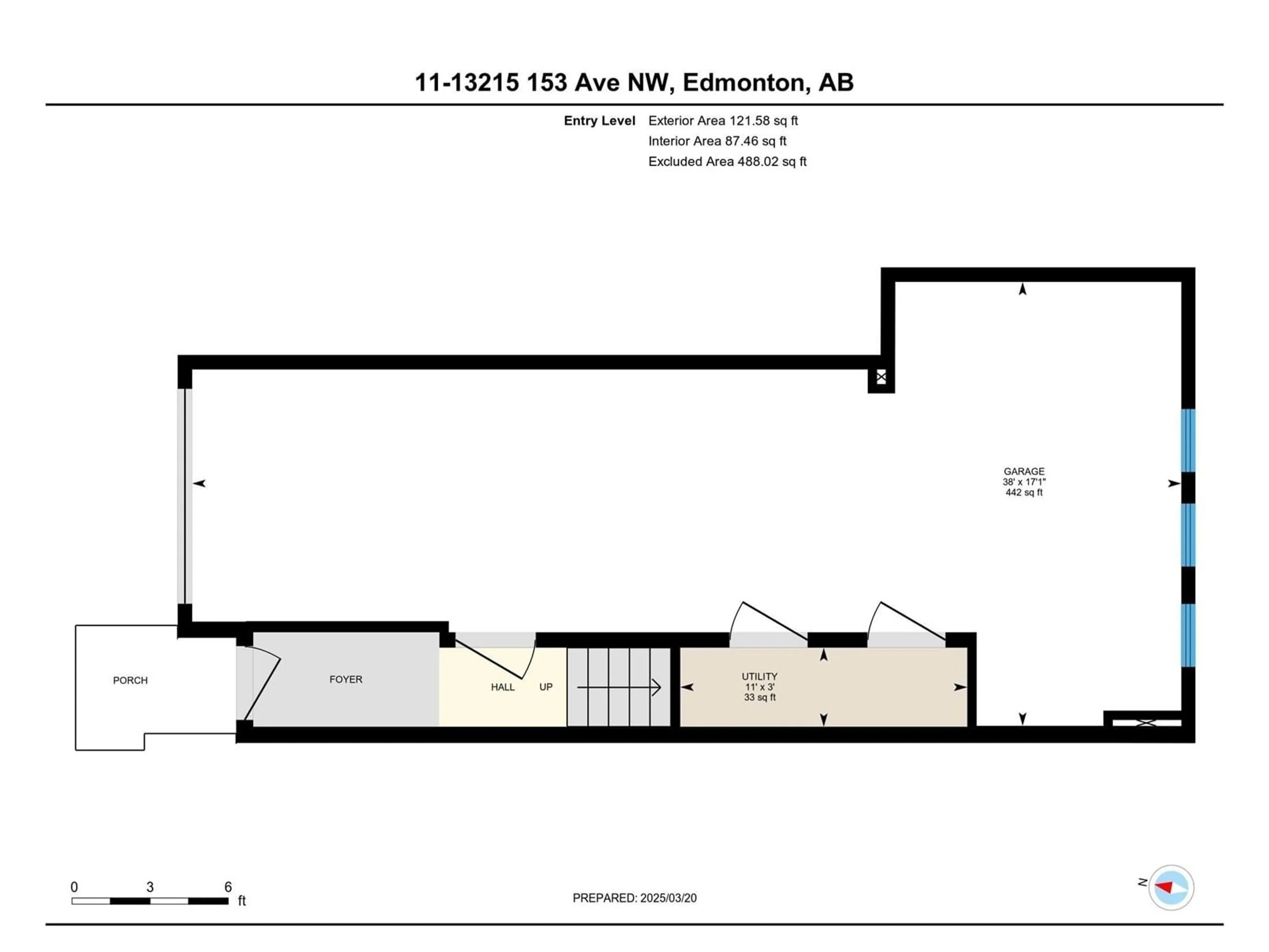Floor plan for #11 - 13215 153 AV, Edmonton Alberta T6V0B6