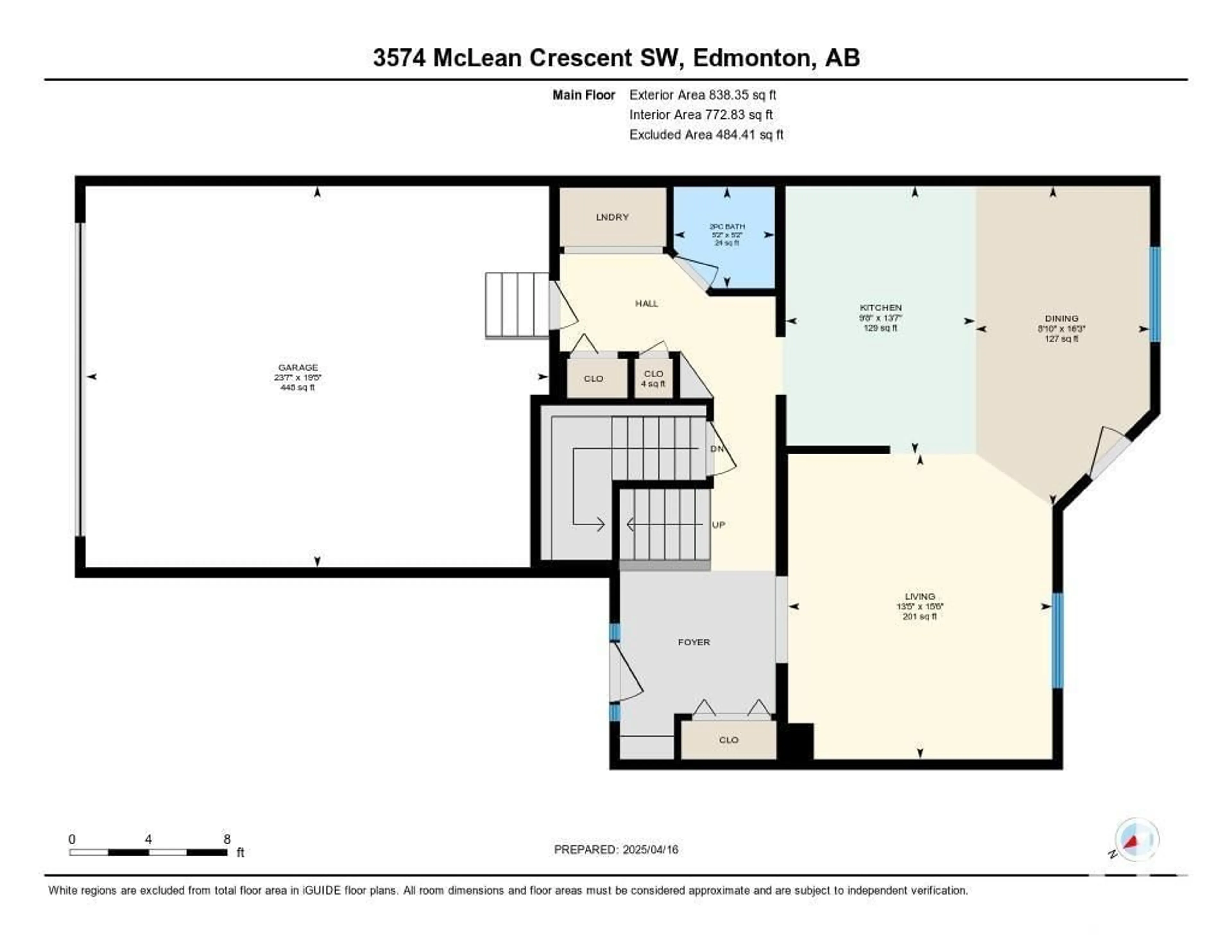 Floor plan for 3574 MCLEAN CR, Edmonton Alberta T6W1M4