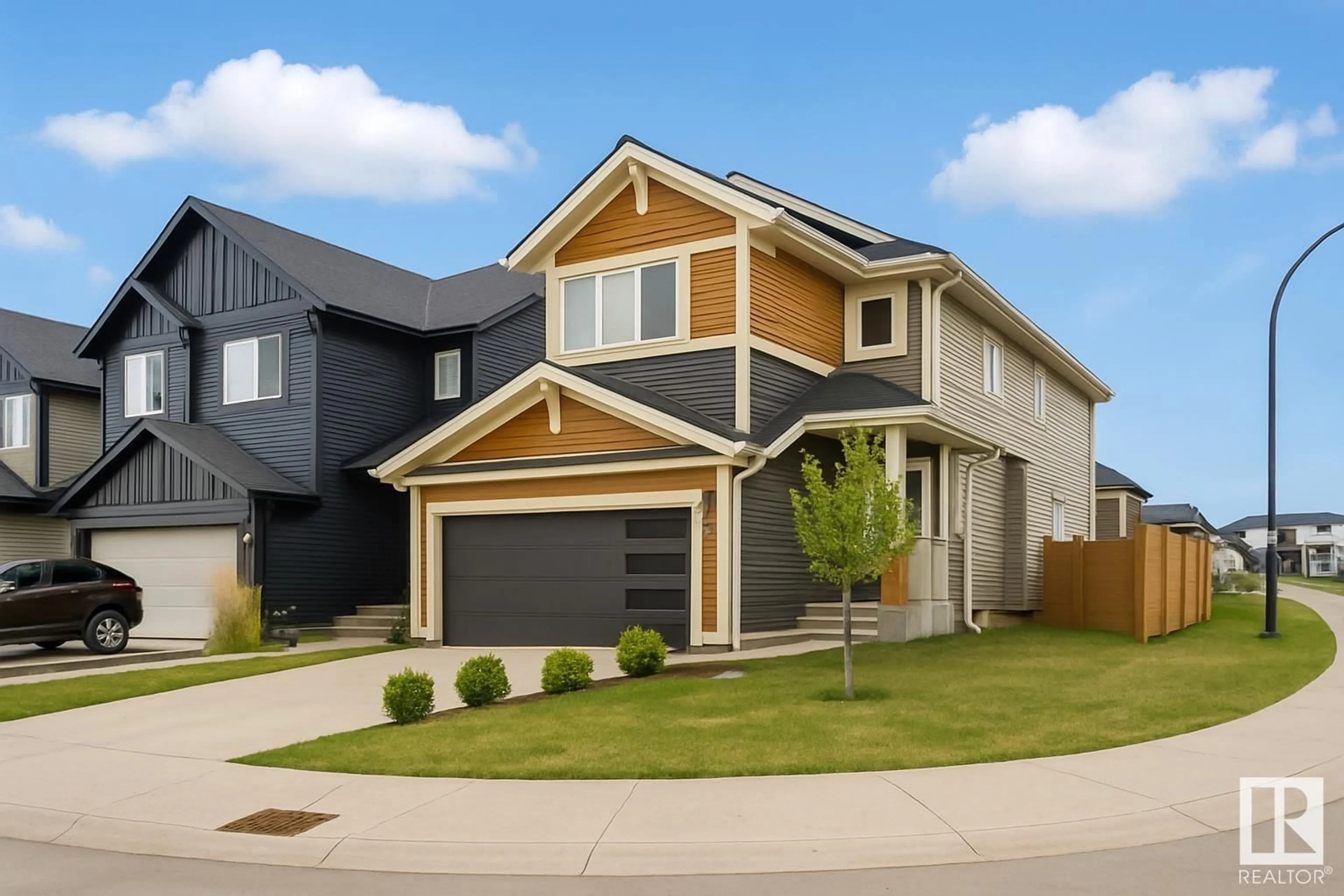 Home with vinyl exterior material, street for SW - 3937 3A AV, Edmonton Alberta T6X3A3