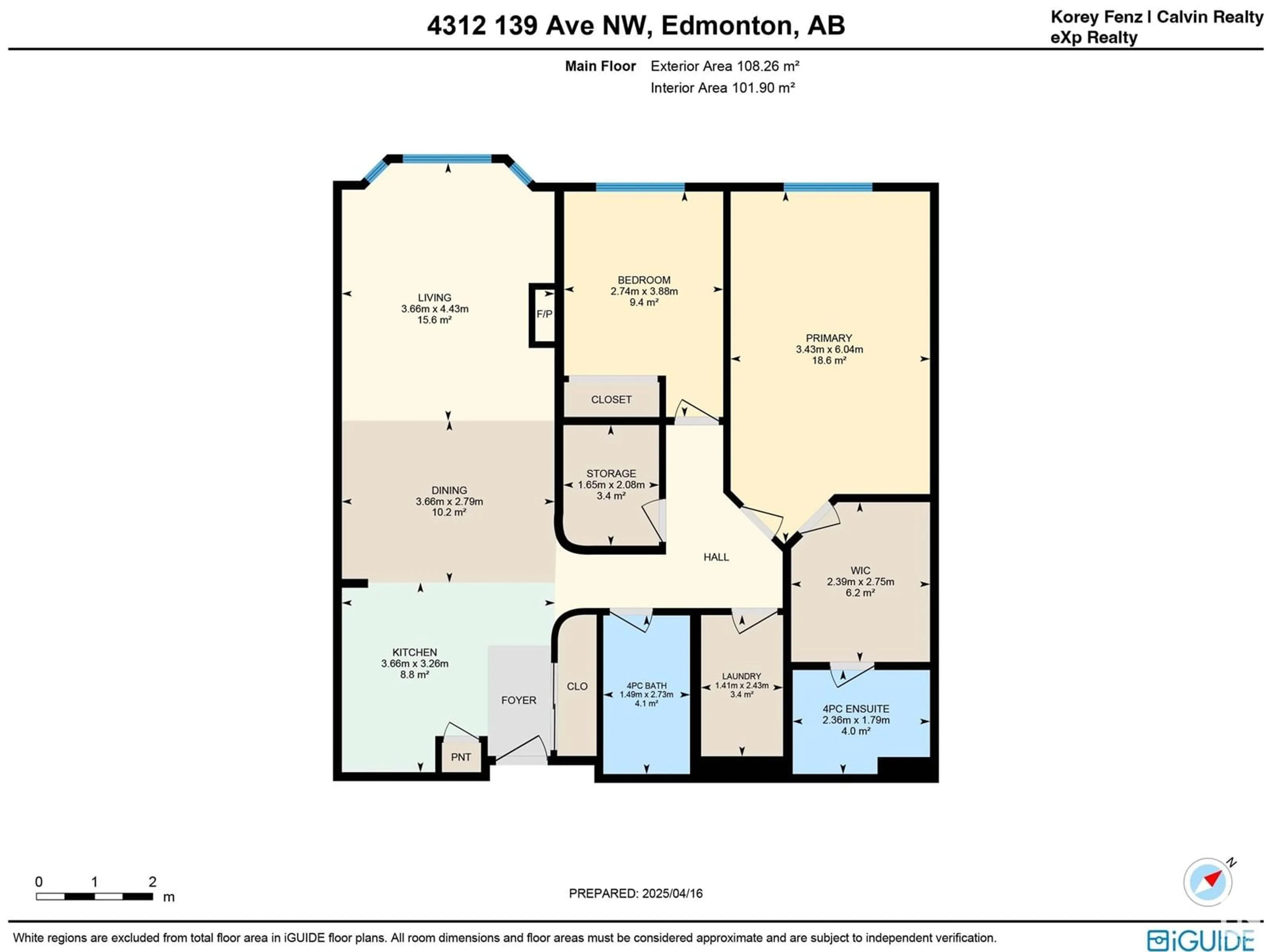 Floor plan for #102 - 4312 139 AV, Edmonton Alberta T5Y3J4