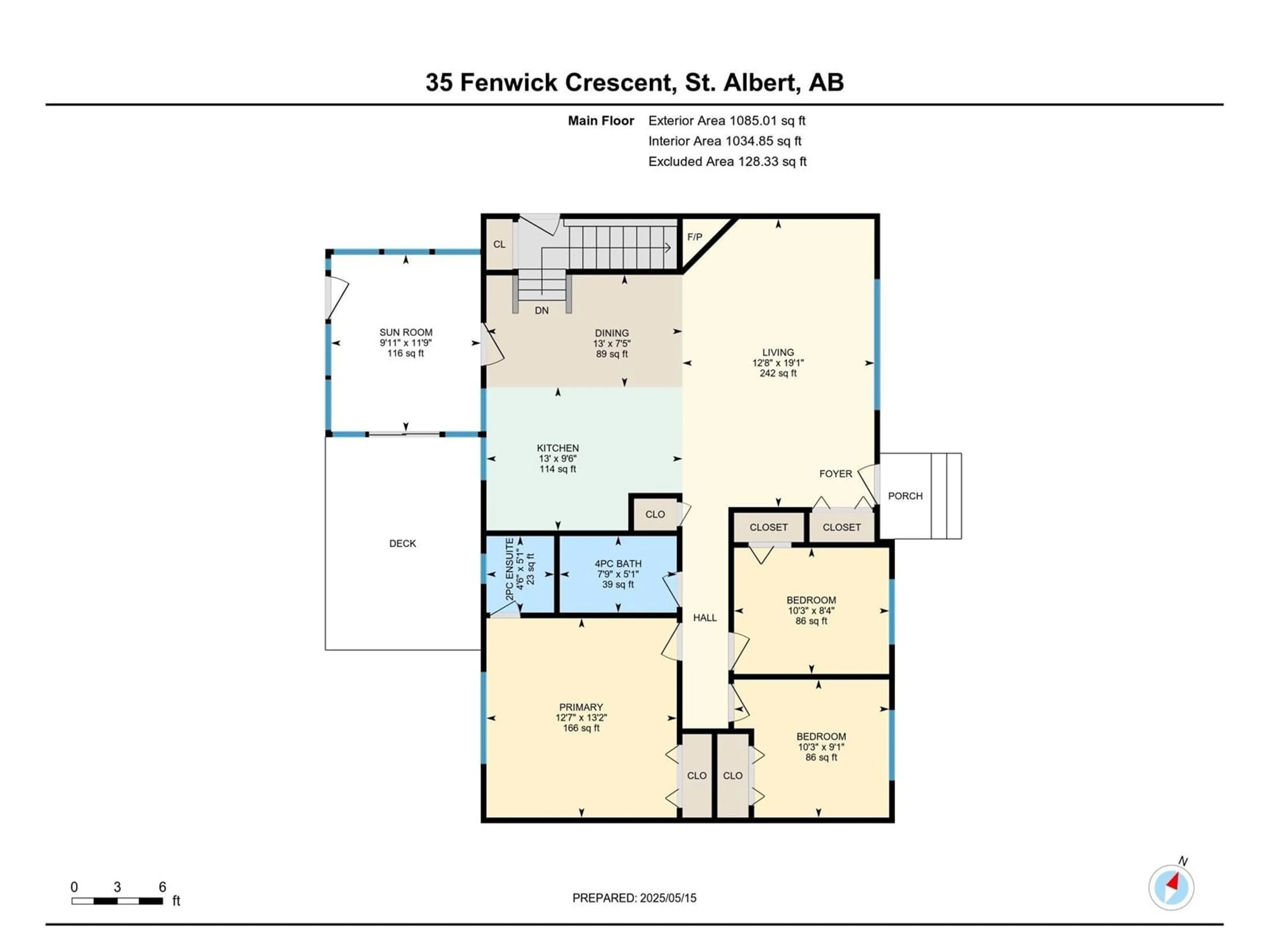 Floor plan for 35 FENWICK CR, St. Albert Alberta T8N1W5