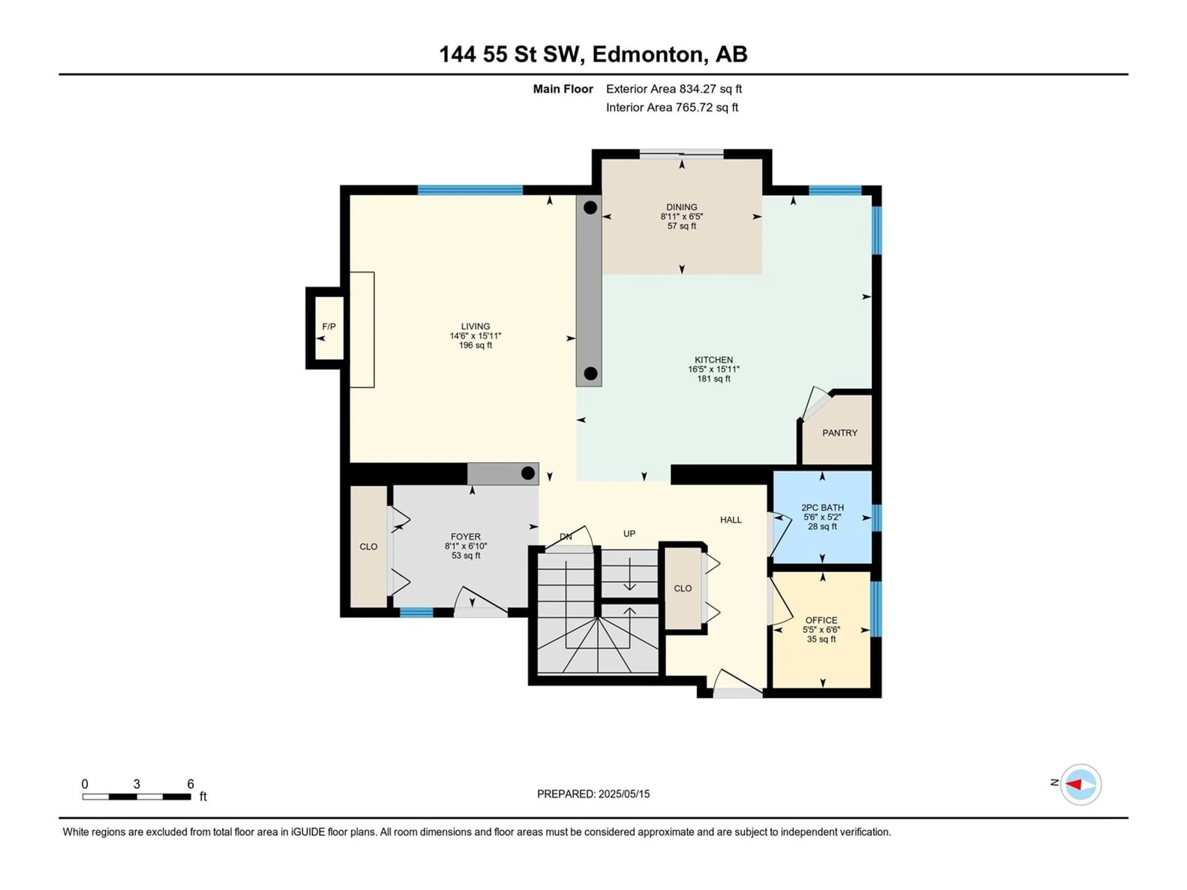 Floor plan for 144 55 ST, Edmonton Alberta T6X0L2