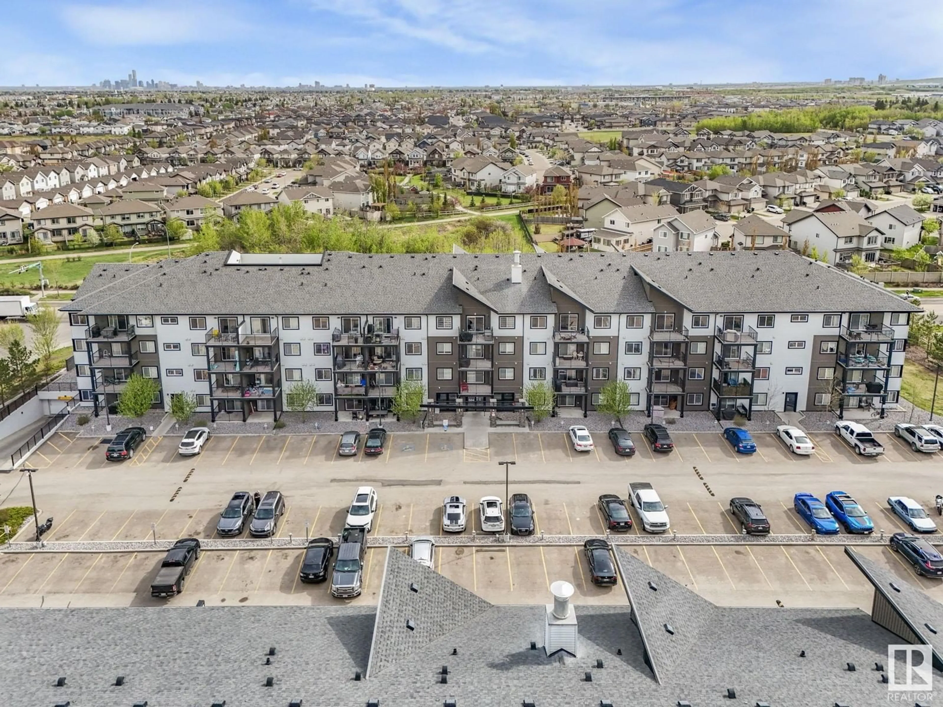 A pic from outside/outdoor area/front of a property/back of a property/a pic from drone, unknown for #330 - 504 ALBANY WY, Edmonton Alberta T6V0L2
