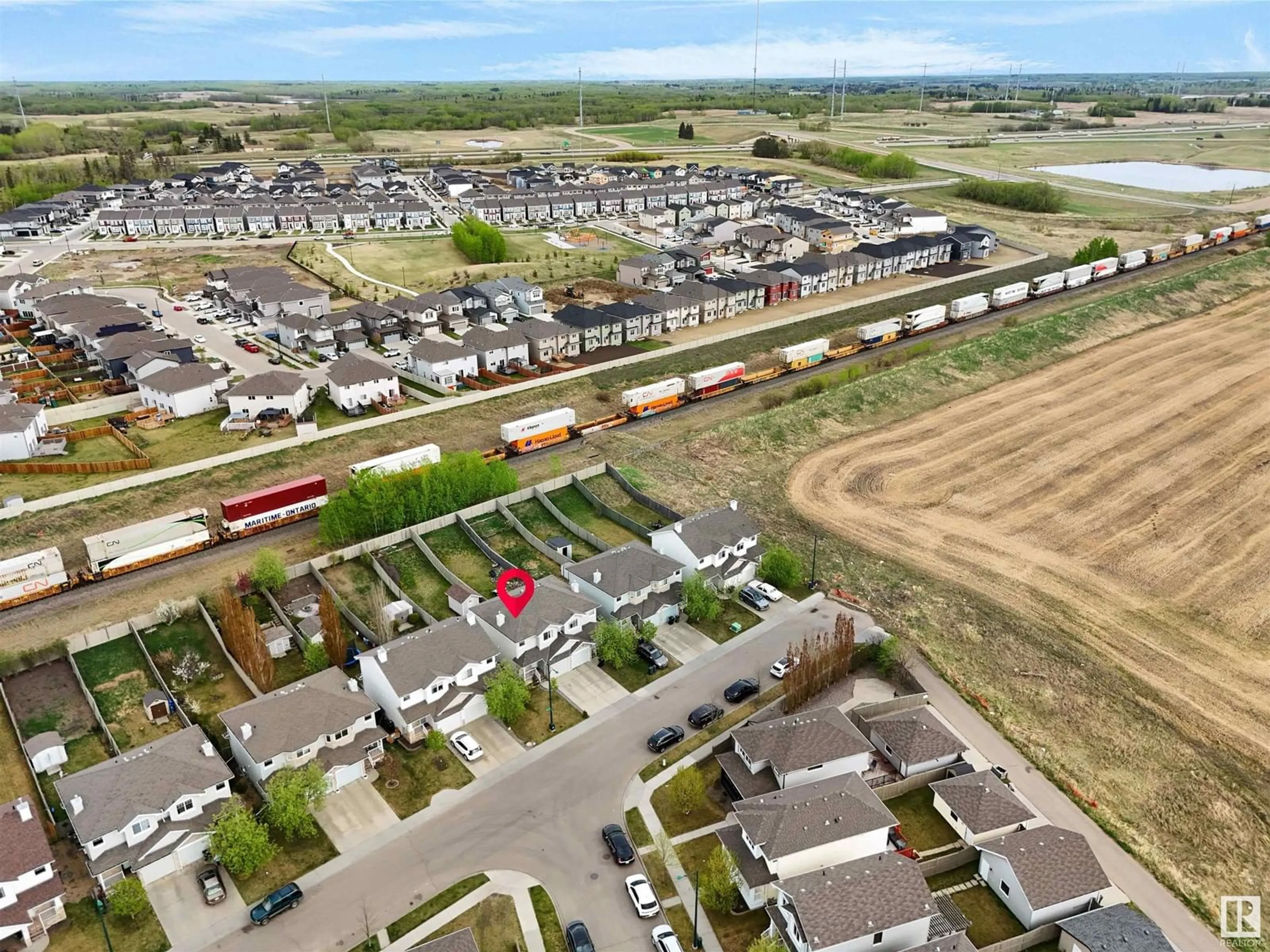 A pic from outside/outdoor area/front of a property/back of a property/a pic from drone, street for 3455 11 ST, Edmonton Alberta T6T0J8