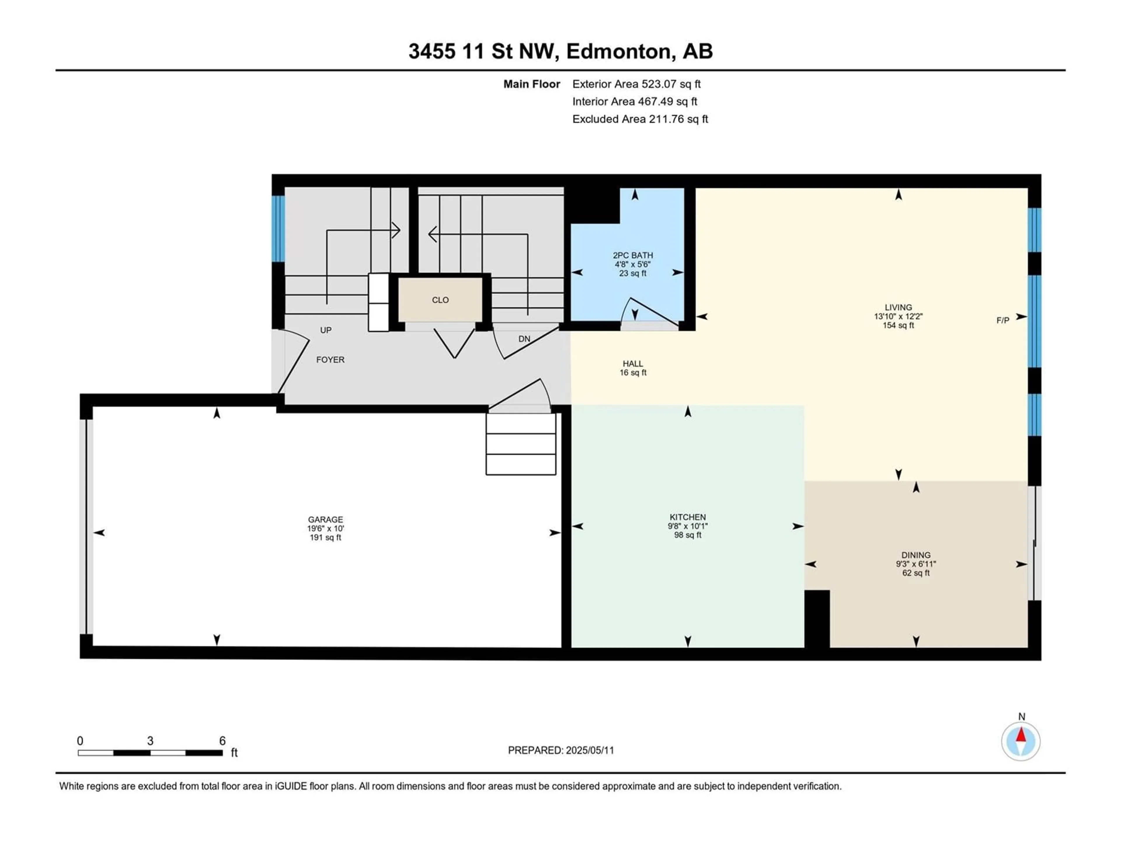 Floor plan for 3455 11 ST, Edmonton Alberta T6T0J8