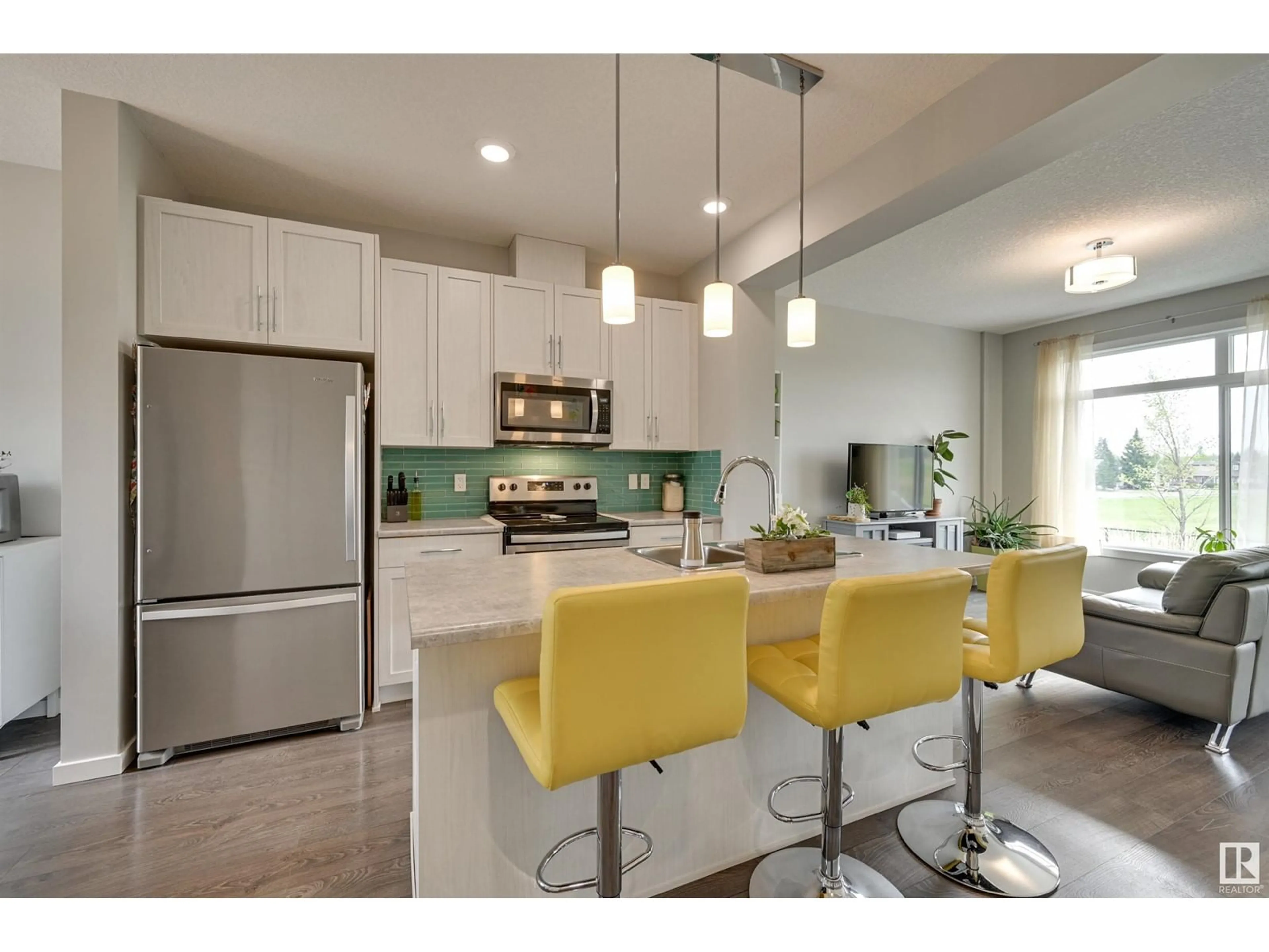 Open concept kitchen, ceramic/tile floor for 49 215 SADDLEBACK RD, Edmonton Alberta T6J5T6