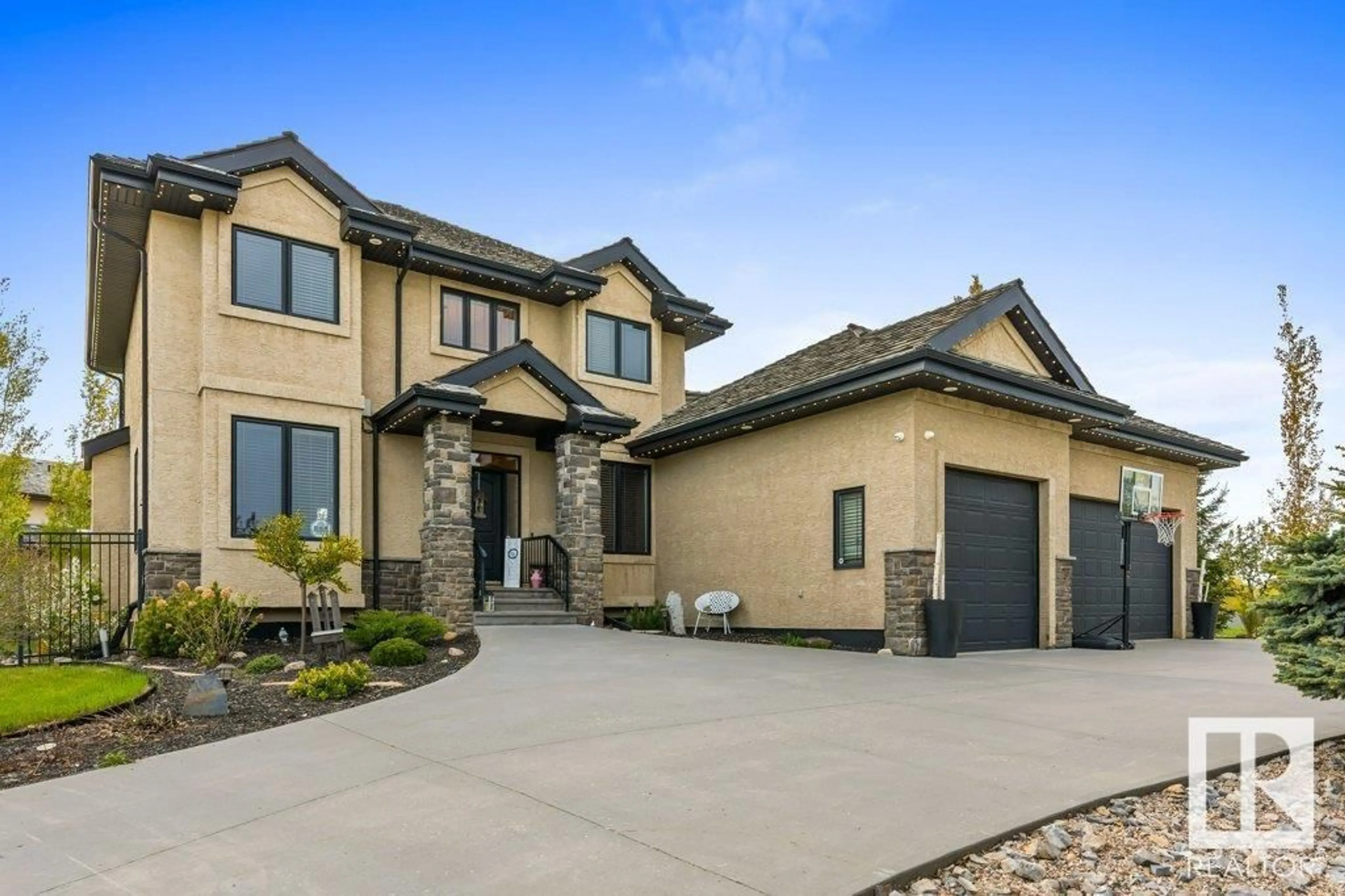 Home with brick exterior material, street for 25214 - 12 COAL MINE RD, Rural Sturgeon County Alberta T8T0A8