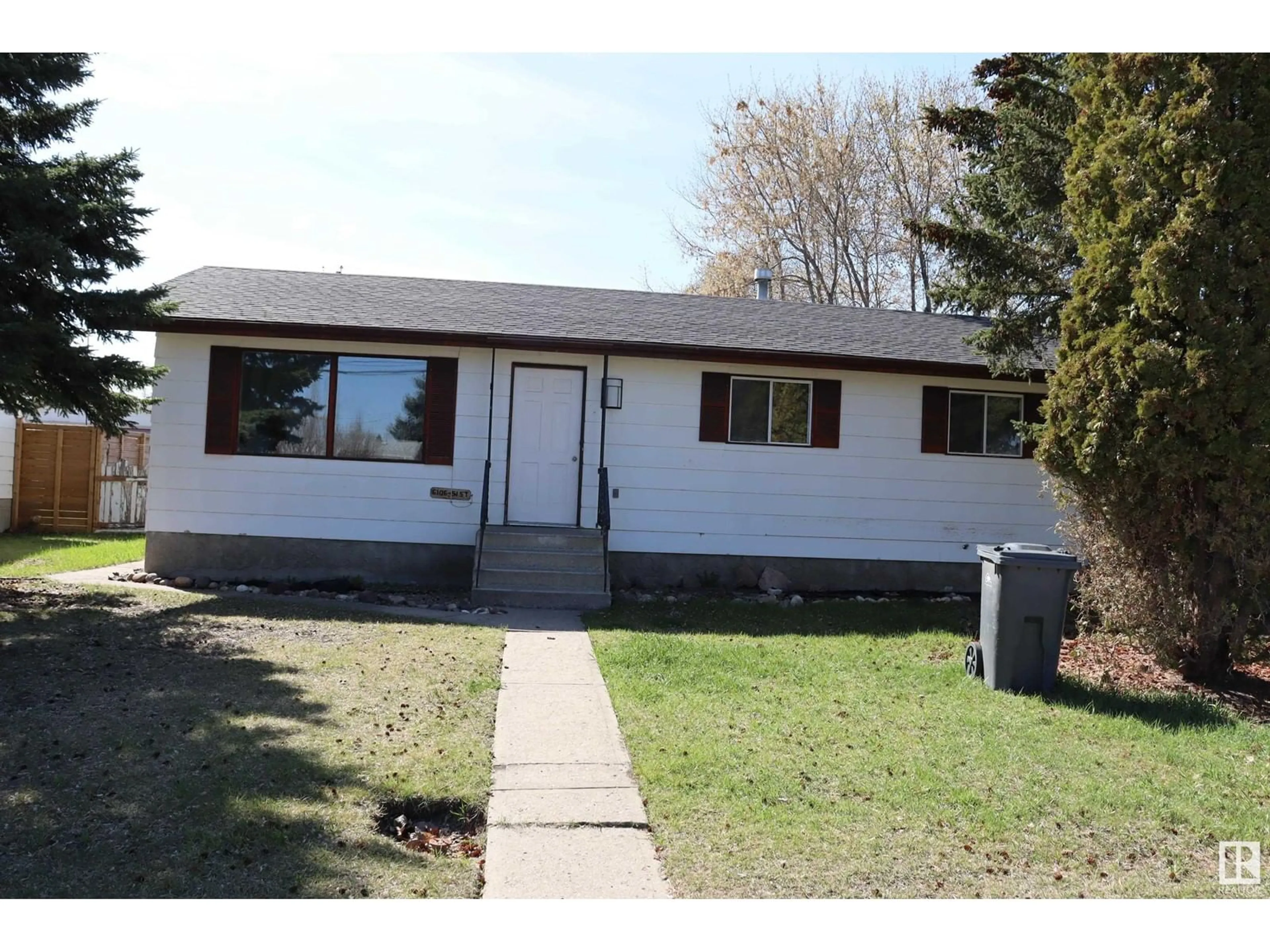 Home with vinyl exterior material, street for 6106 51ST, Ponoka Alberta T4J1E6