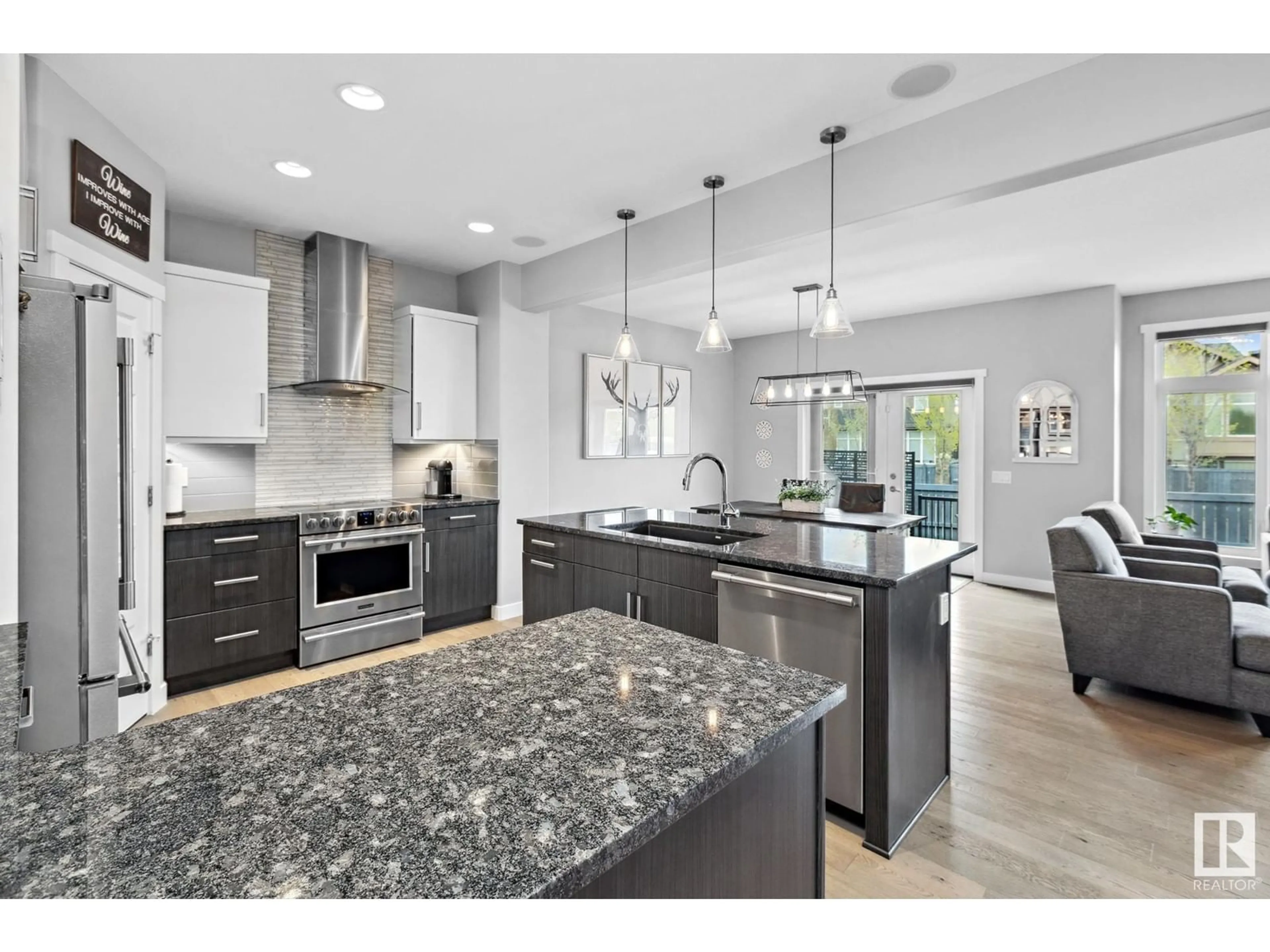 Contemporary kitchen, ceramic/tile floor for 7914 GETTY PL, Edmonton Alberta T5T1M8
