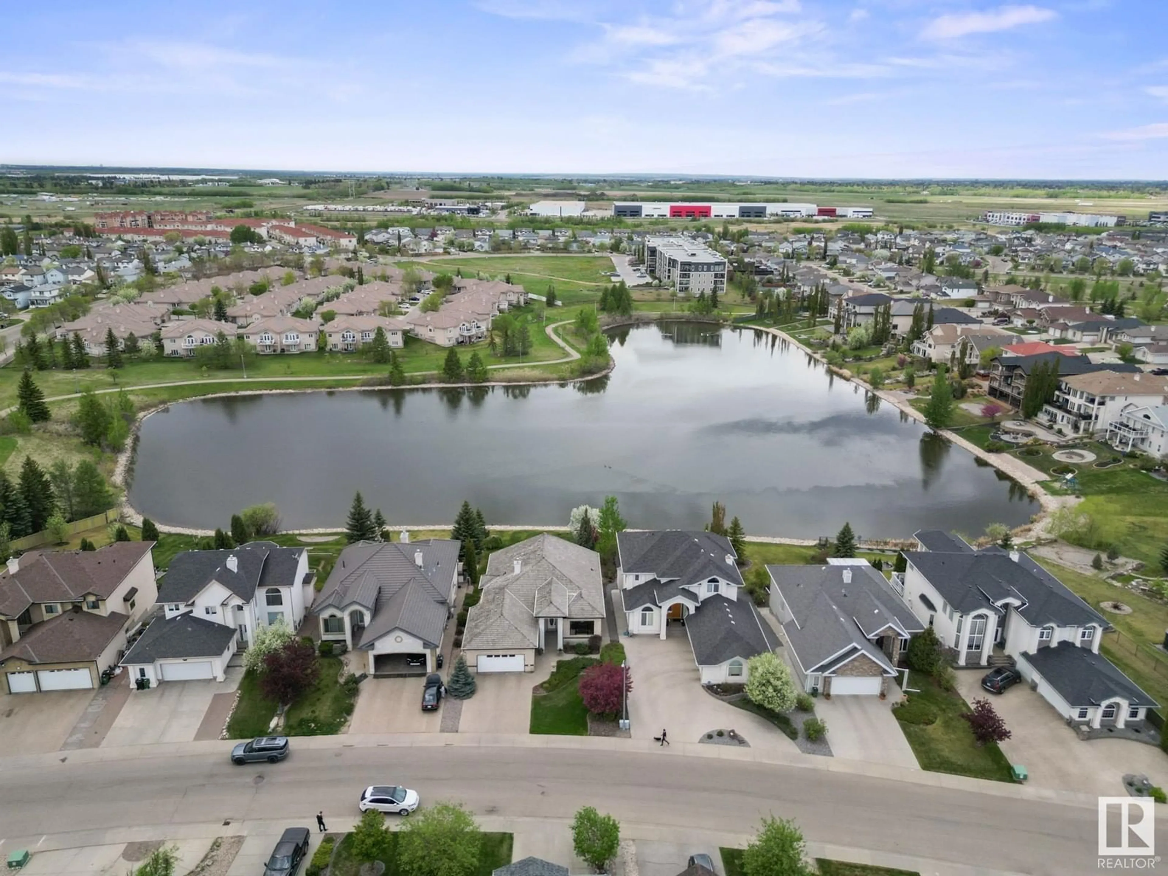A pic from outside/outdoor area/front of a property/back of a property/a pic from drone, water/lake/river/ocean view for NW - 15608 135 ST, Edmonton Alberta T6V1P5