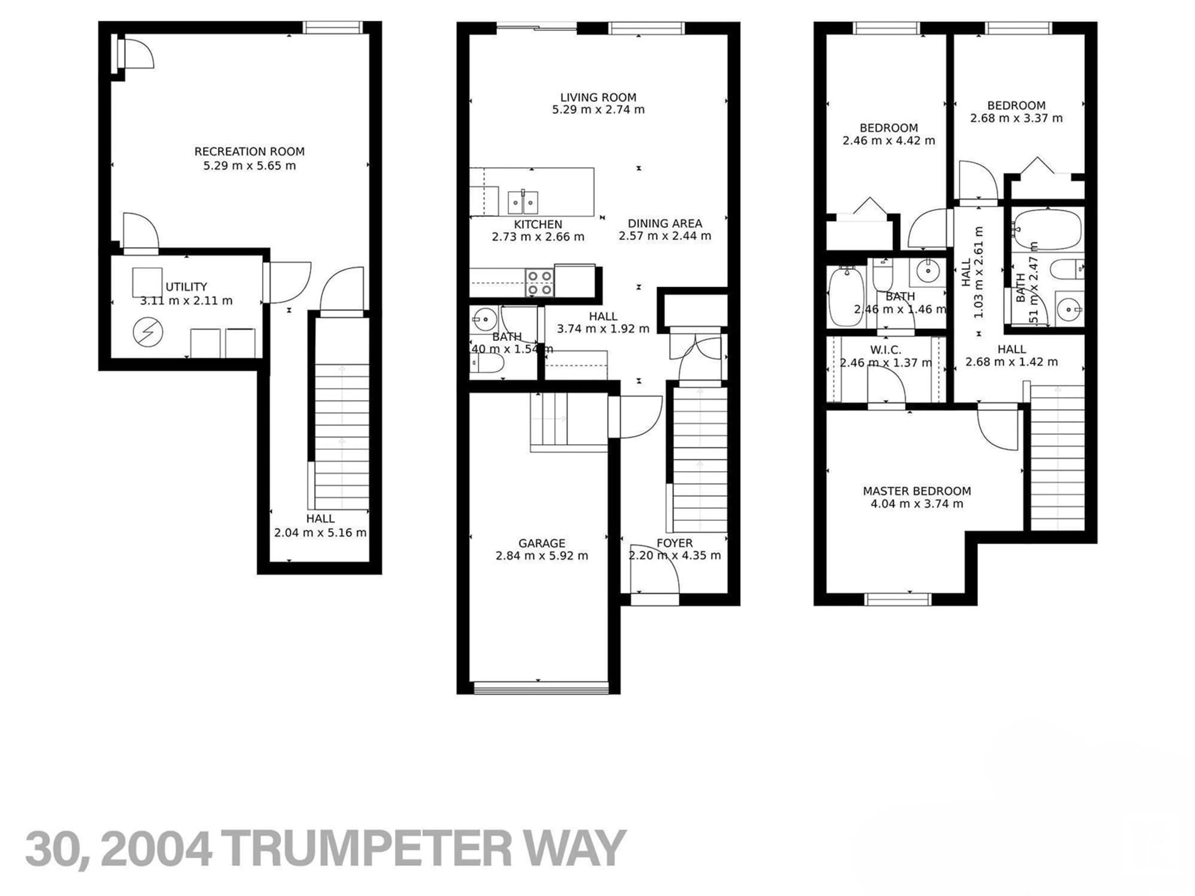 Floor plan for 2004 - 30 TRUMPETER WY, Edmonton Alberta T5S0J9