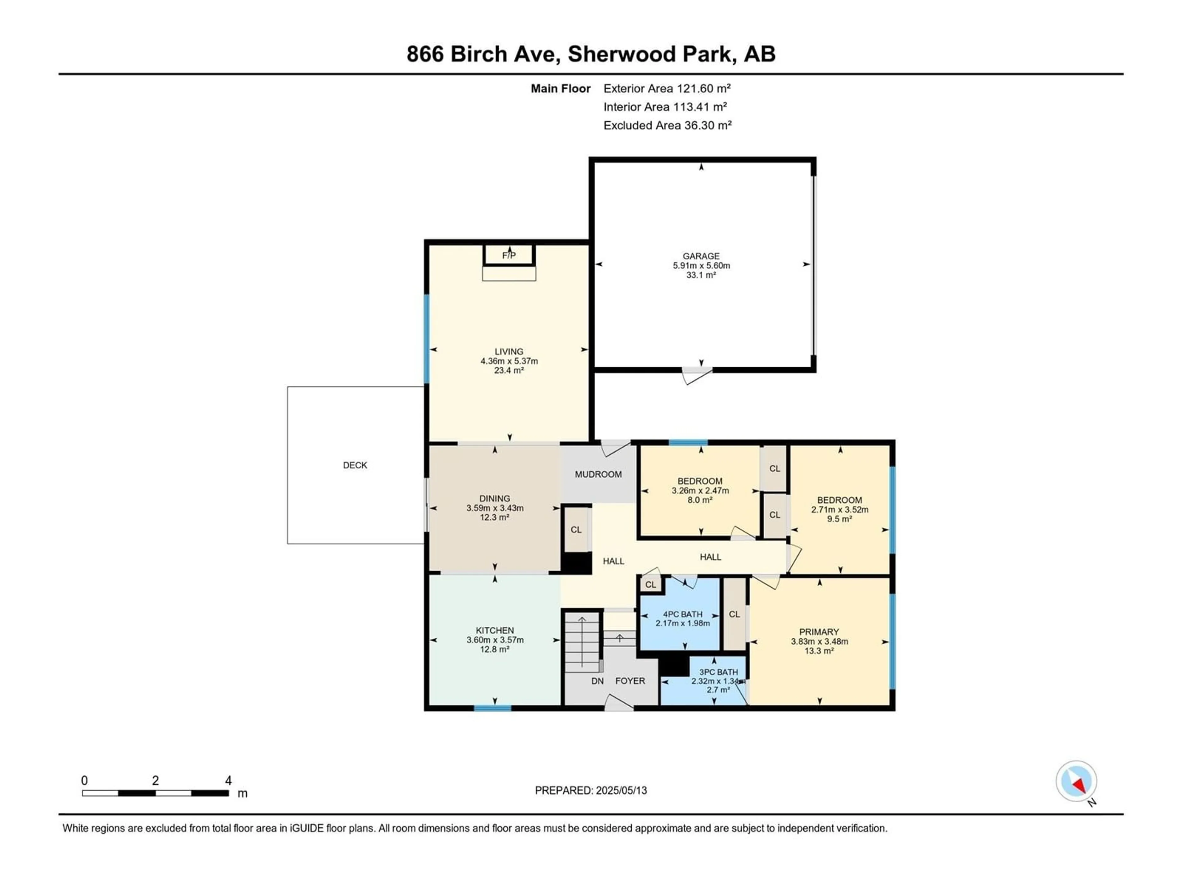 Floor plan for 866 BIRCH AV, Sherwood Park Alberta T8A1X3