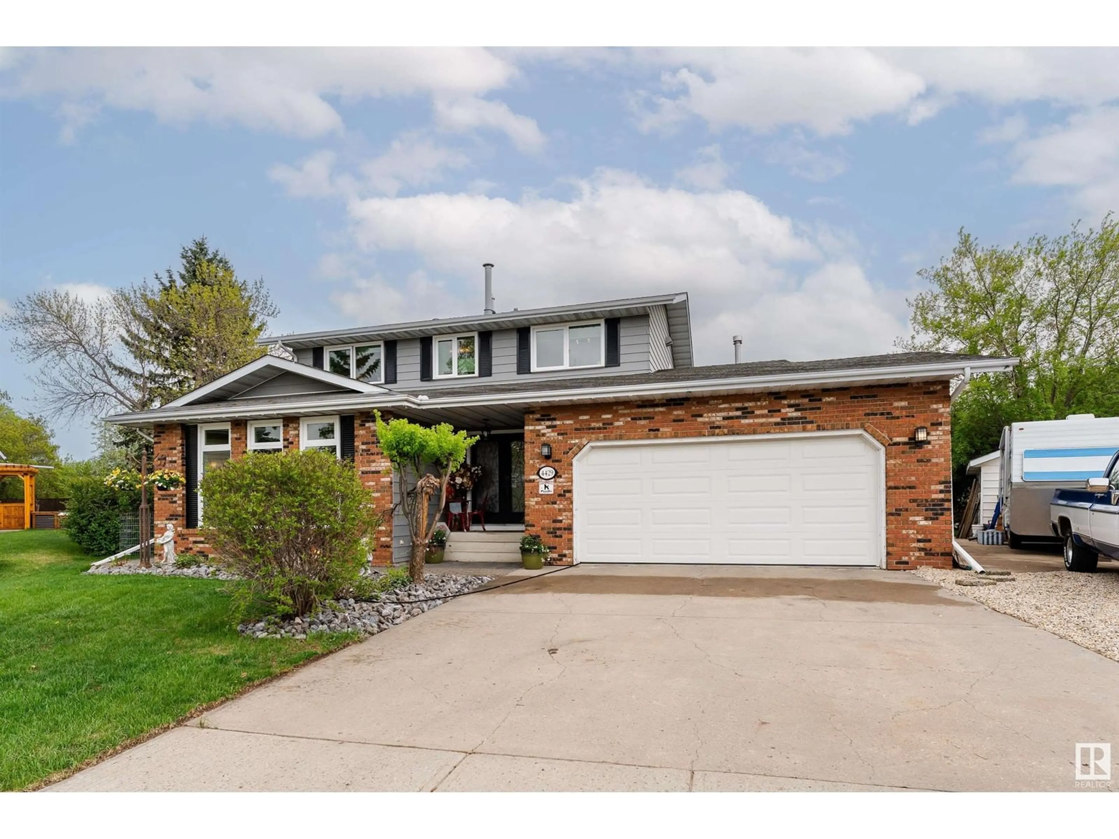 Home with brick exterior material, street for 4429 45 ST, Leduc Alberta T9E5V2