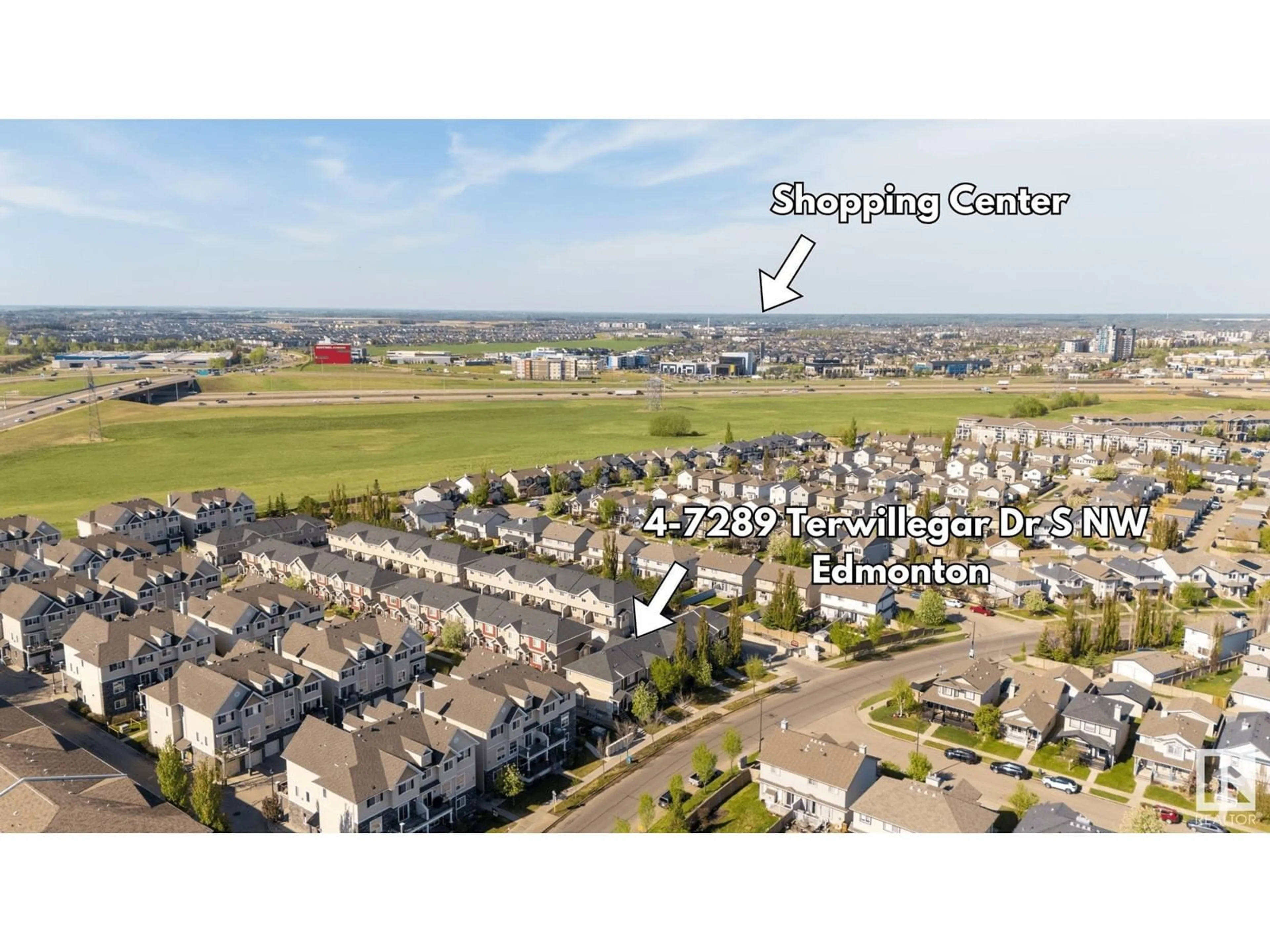 A pic from outside/outdoor area/front of a property/back of a property/a pic from drone, building for #4 - 7289 SOUTH TERWILLEGAR DR, Edmonton Alberta T6R0N5
