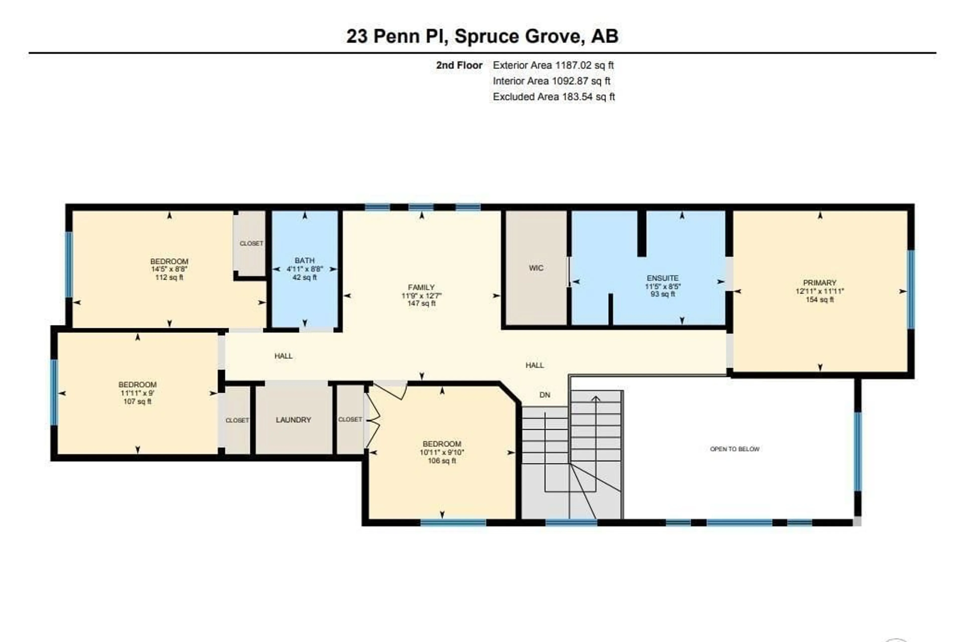 Floor plan for 23 PENN PL, Spruce Grove Alberta T7X2W6
