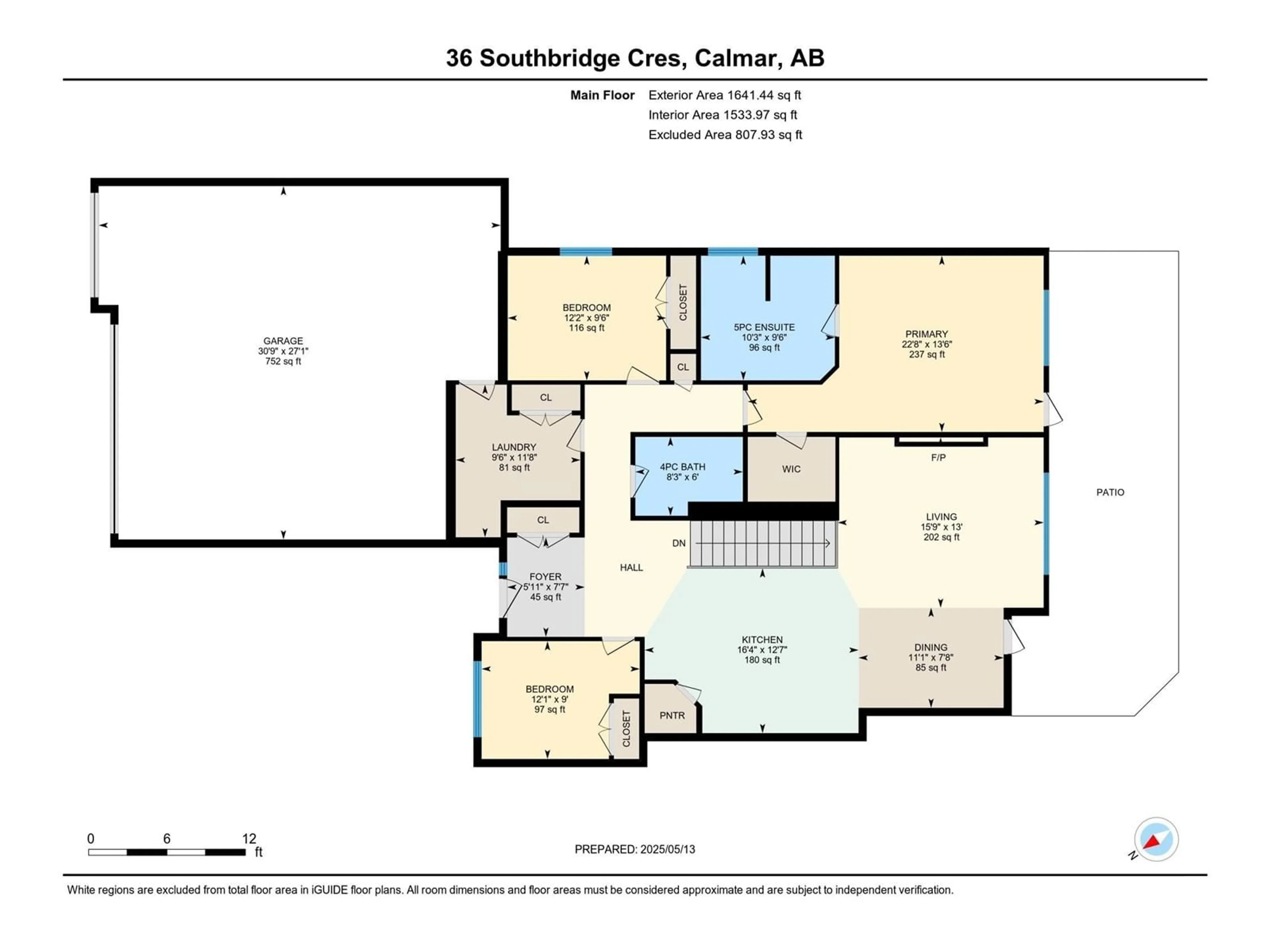 Floor plan for 36 SOUTHBRIDGE CR, Calmar Alberta T6L4H4